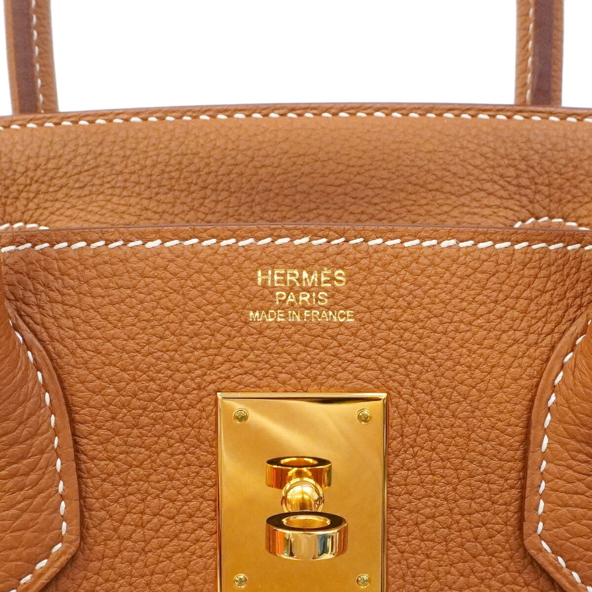 Hermes Gold Togo Leather Handbag (Pre-Owned)