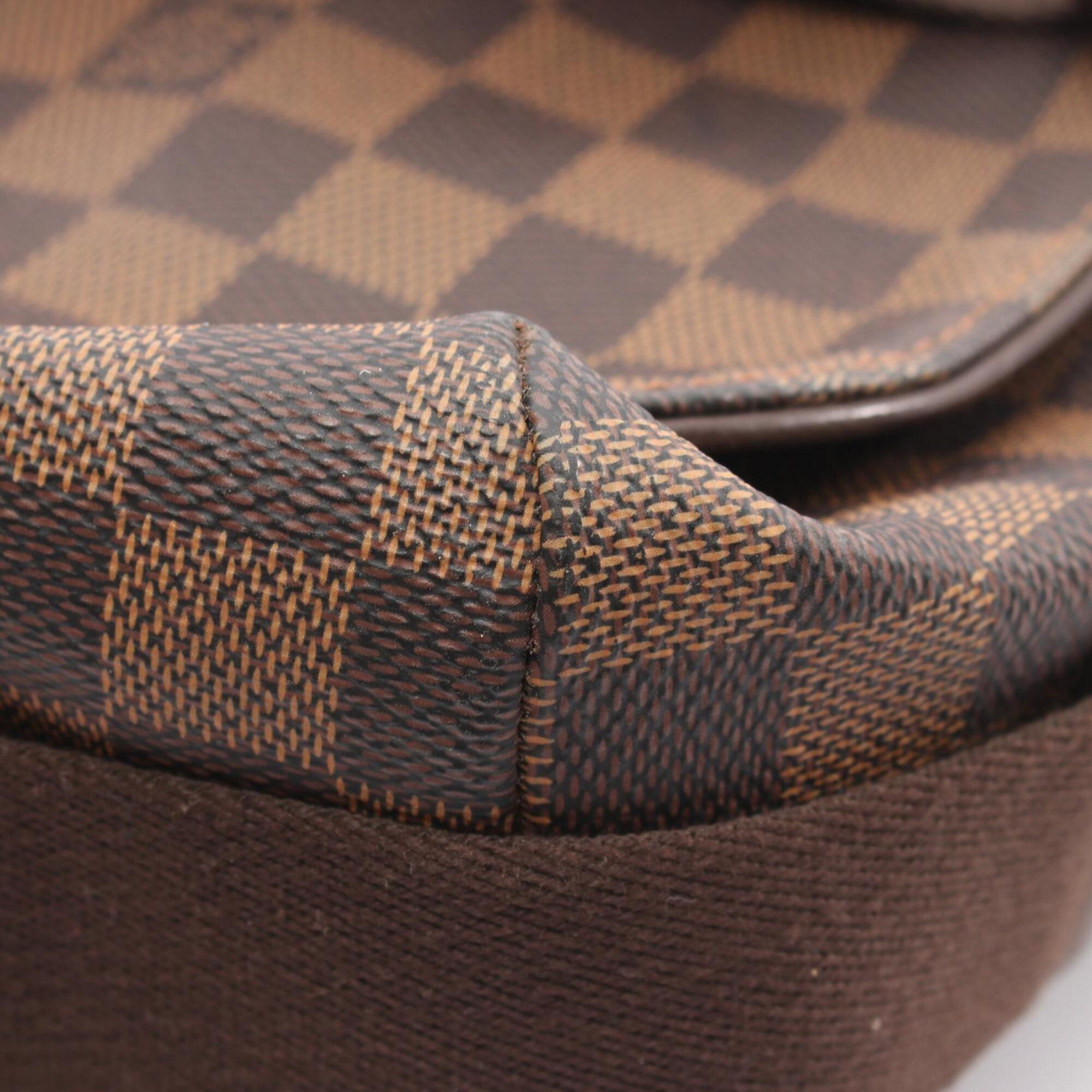 Louis Vuitton Brown Coated Canvas Pvc Damier Canvas Leather Handbag Shoulder Bag (Pre-Owned)