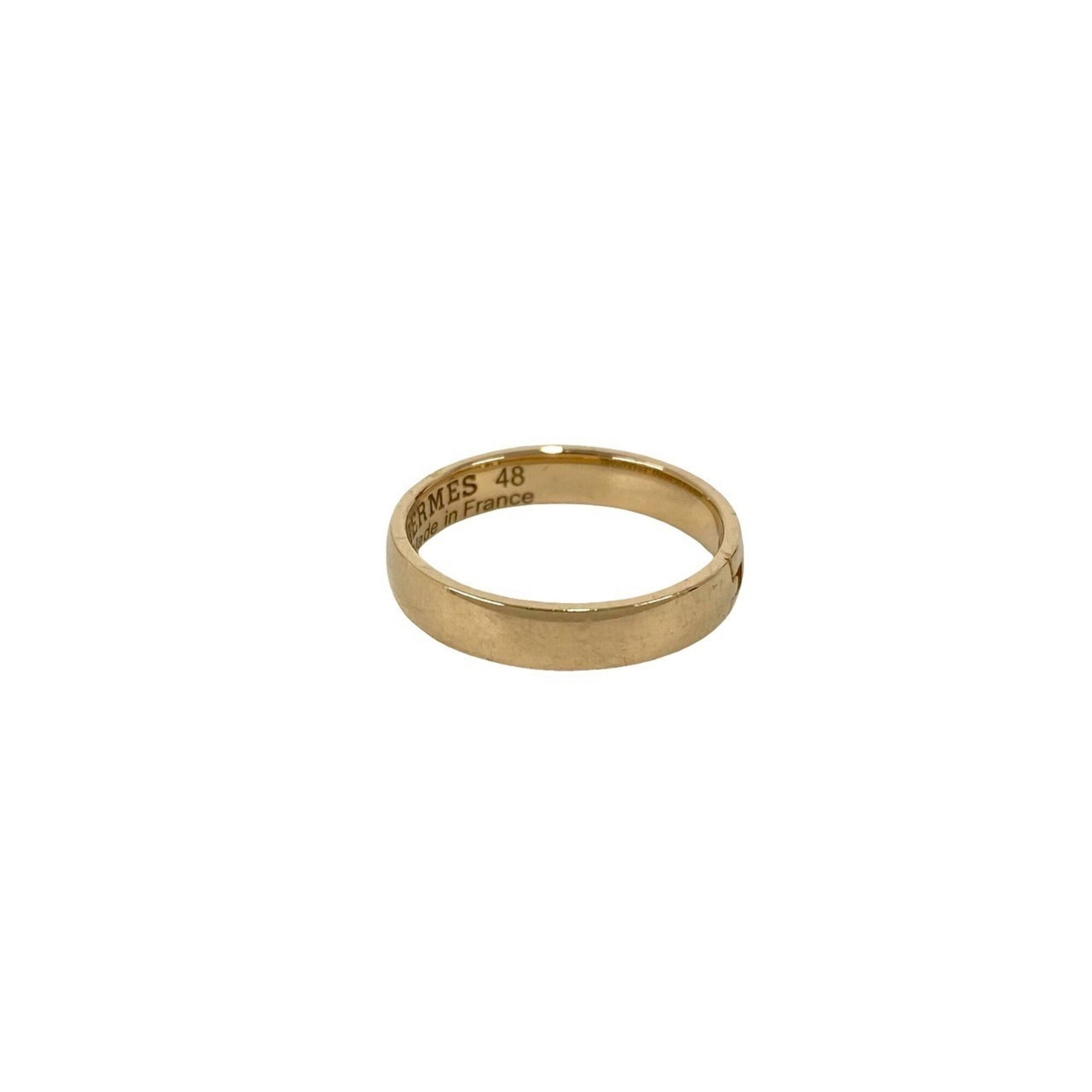 Hermes Gold Pink Gold (18K) Band Ring (Pre-Owned)