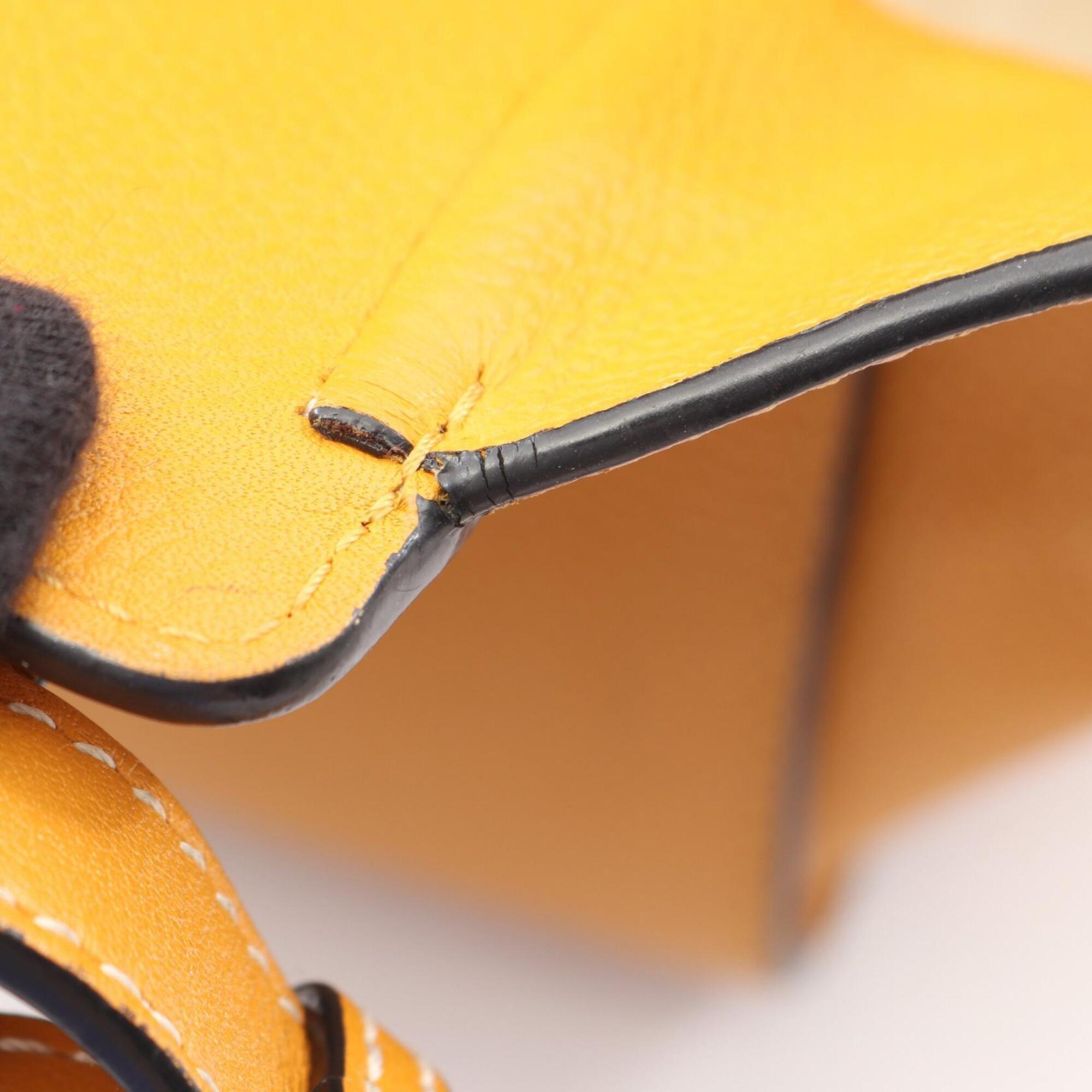 Loewe Brown Orange Leather Handbag (Pre-Owned)