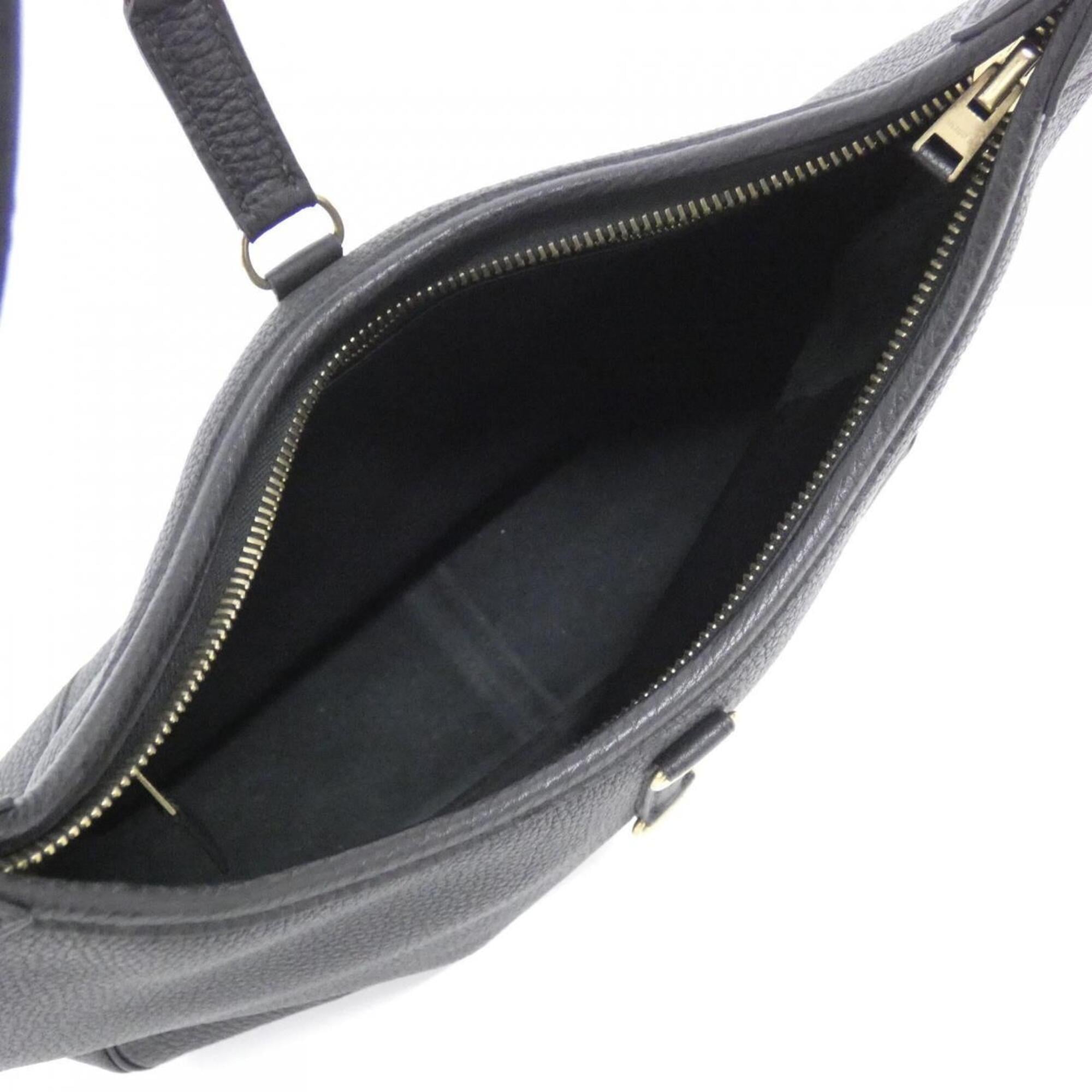 Hermes Trim Black Togo Leather Shoulder Bag (Pre-Owned)