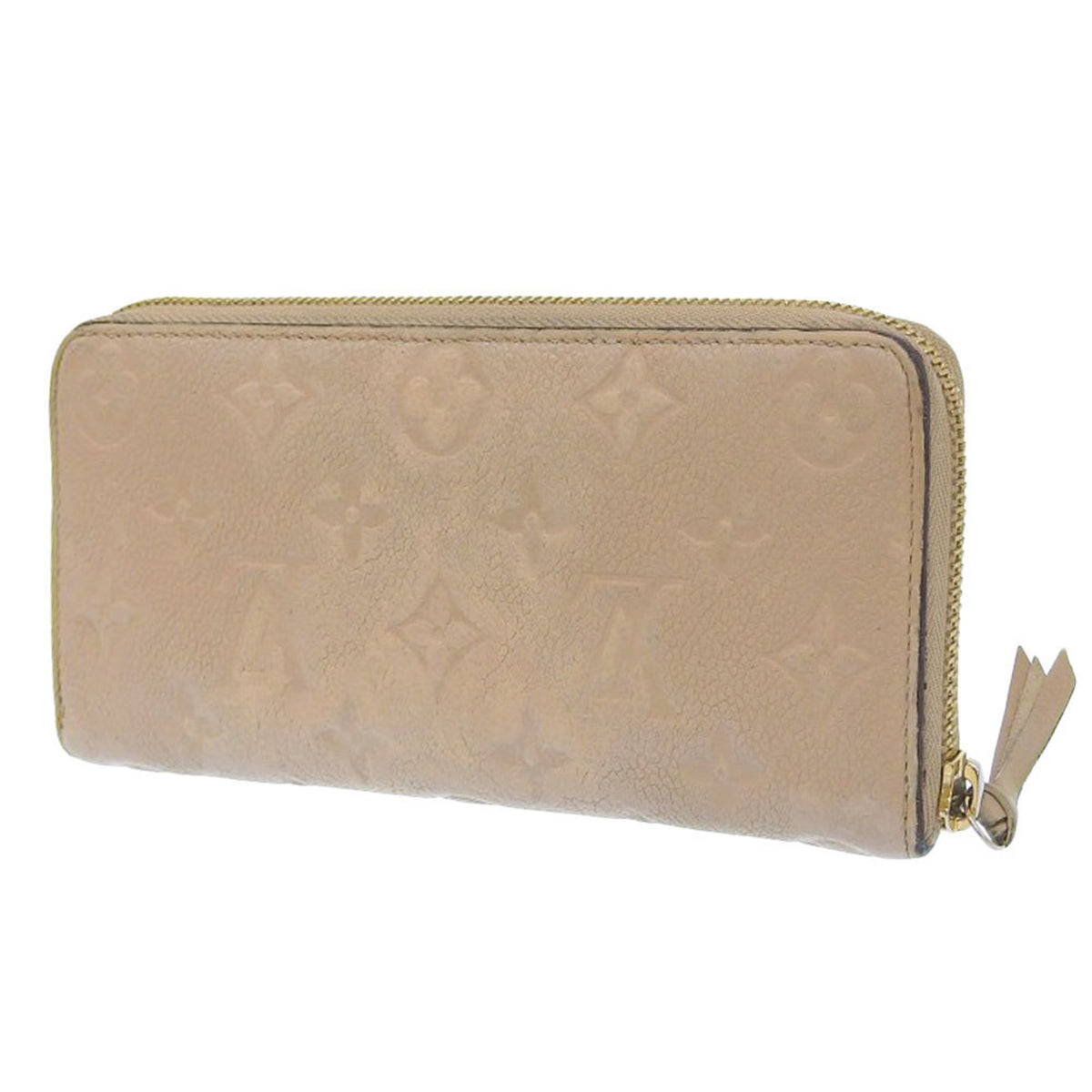 Louis Vuitton Monogram Empreinte Beige Dune Leather Long Wallet (Bi-Fold) (Pre-Owned)