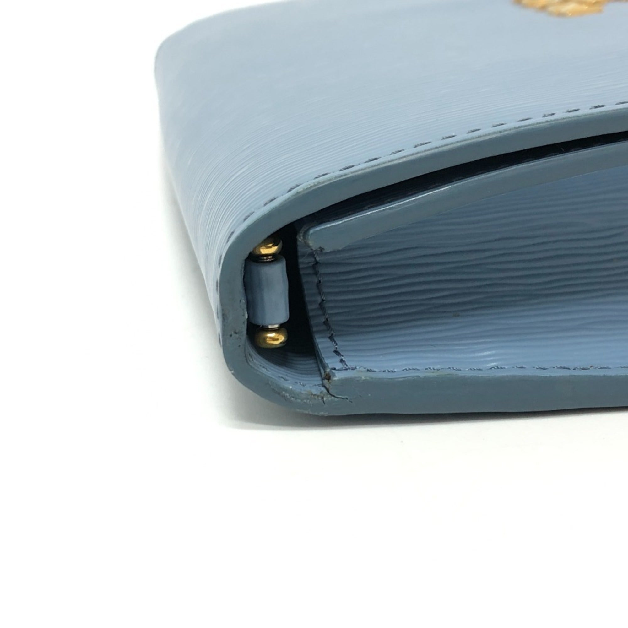 Prada Blue Leather Shoulder Bag (Pre-Owned)