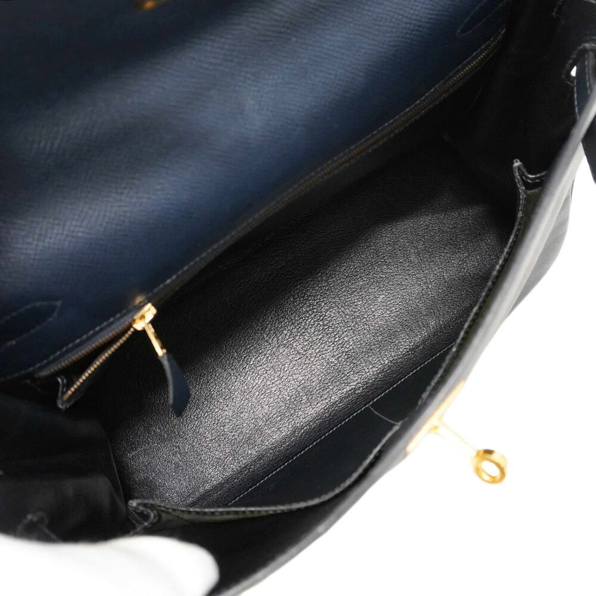 Hermes Navy Courchevel Leather Handbag (Pre-Owned)