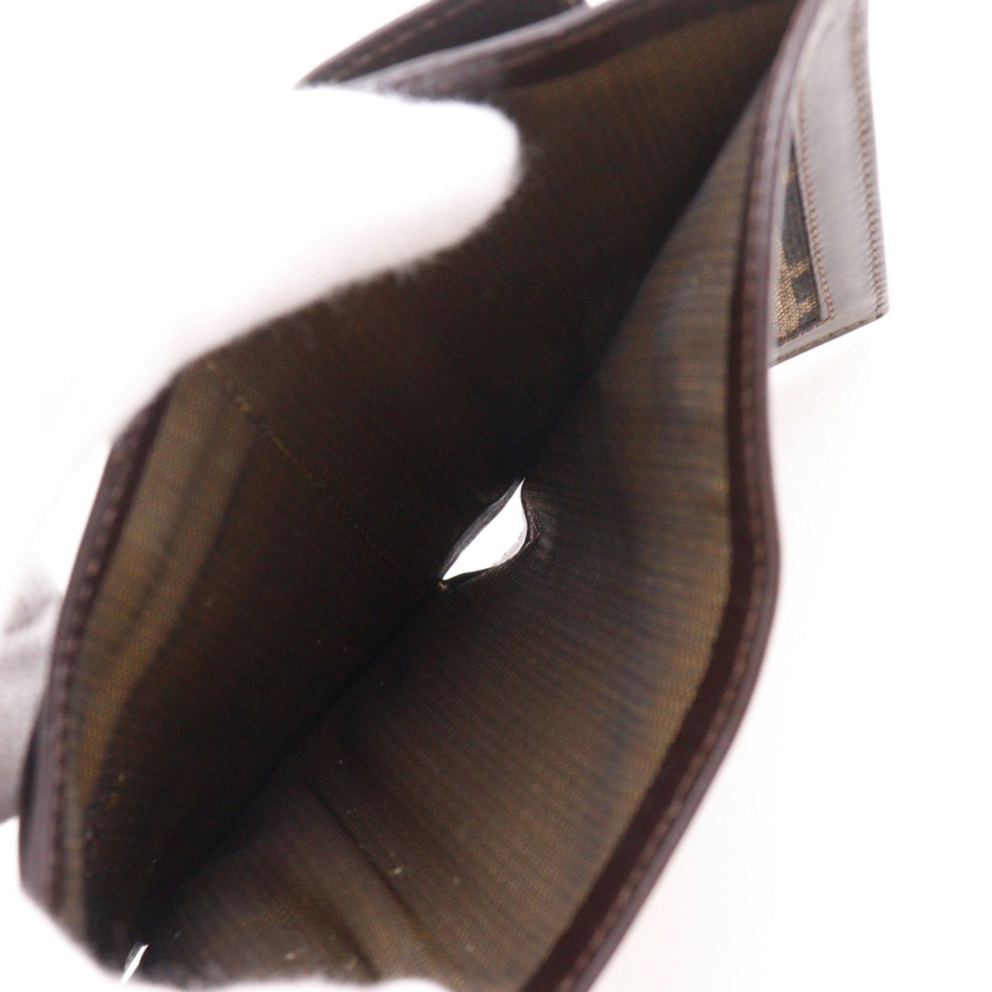 Fendi Zucca Brown Nylon Canvas Wallet (Tri-Fold) (Pre-Owned)