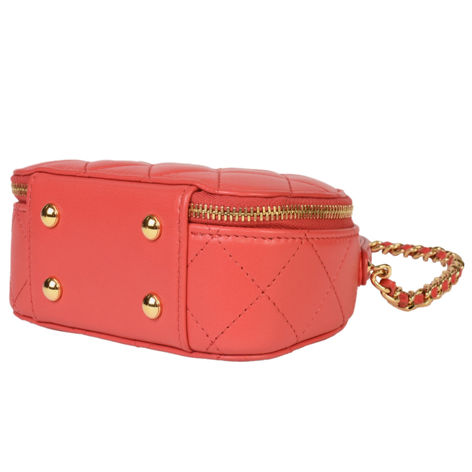 Chanel Matelasse Red Color Leather Clutch Bag Shoulder Bag (Pre-Owned)