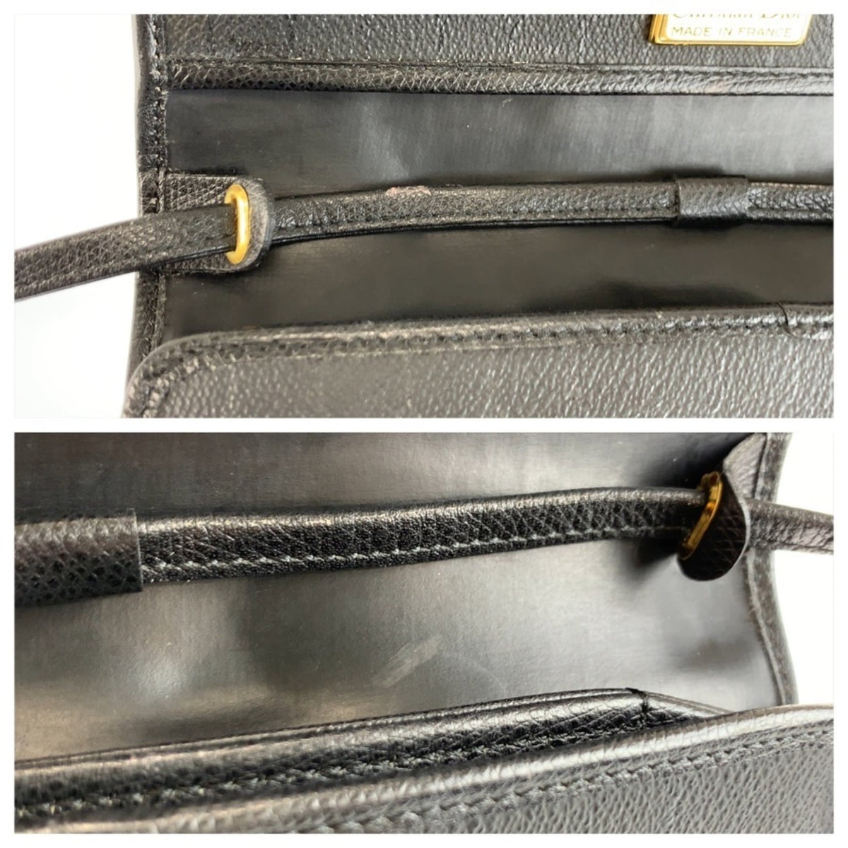 Christian Dior Black Leather Pochette Shoulder Bag (Pre-Owned)