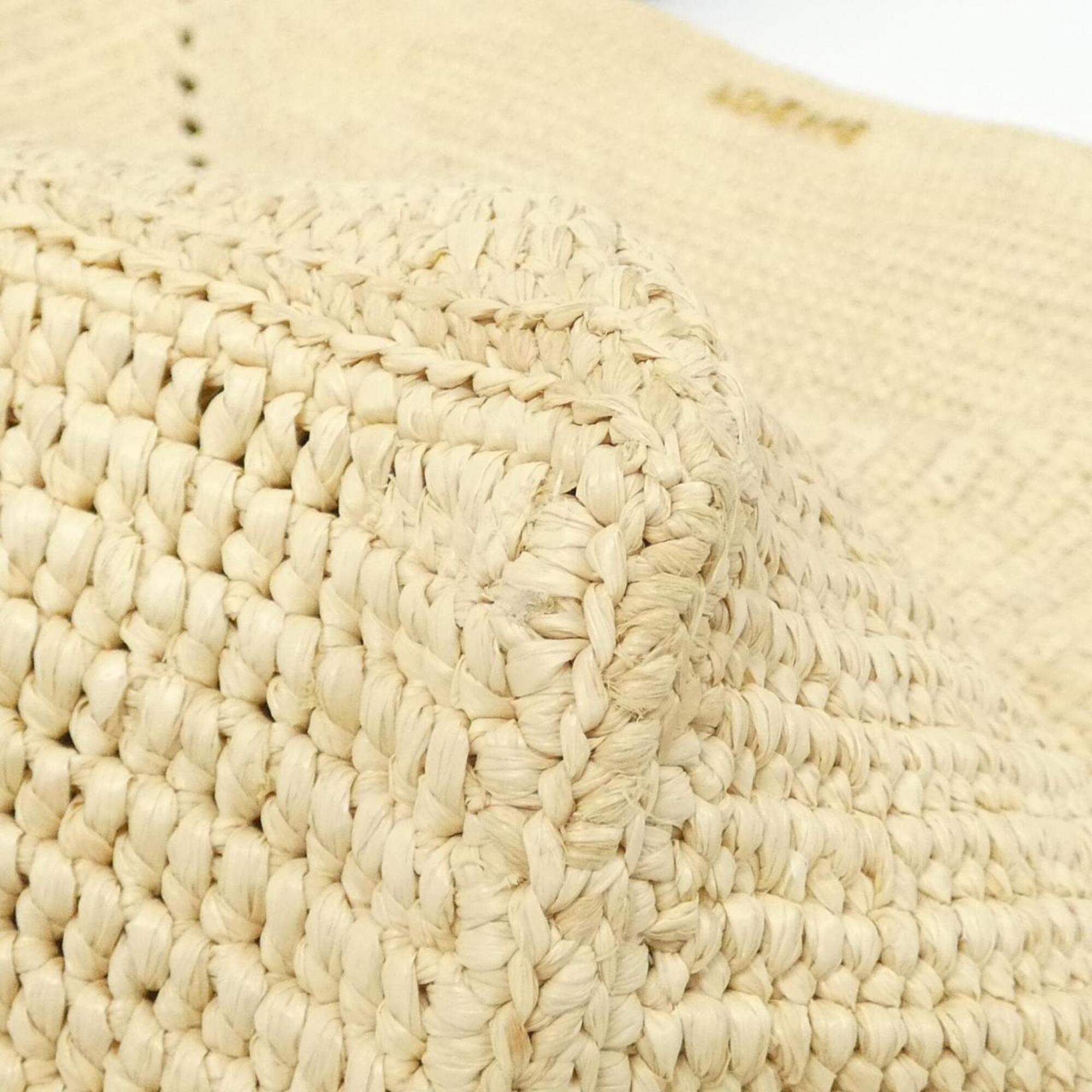 Loewe Beige Raffia Leather Handbag (Pre-Owned)