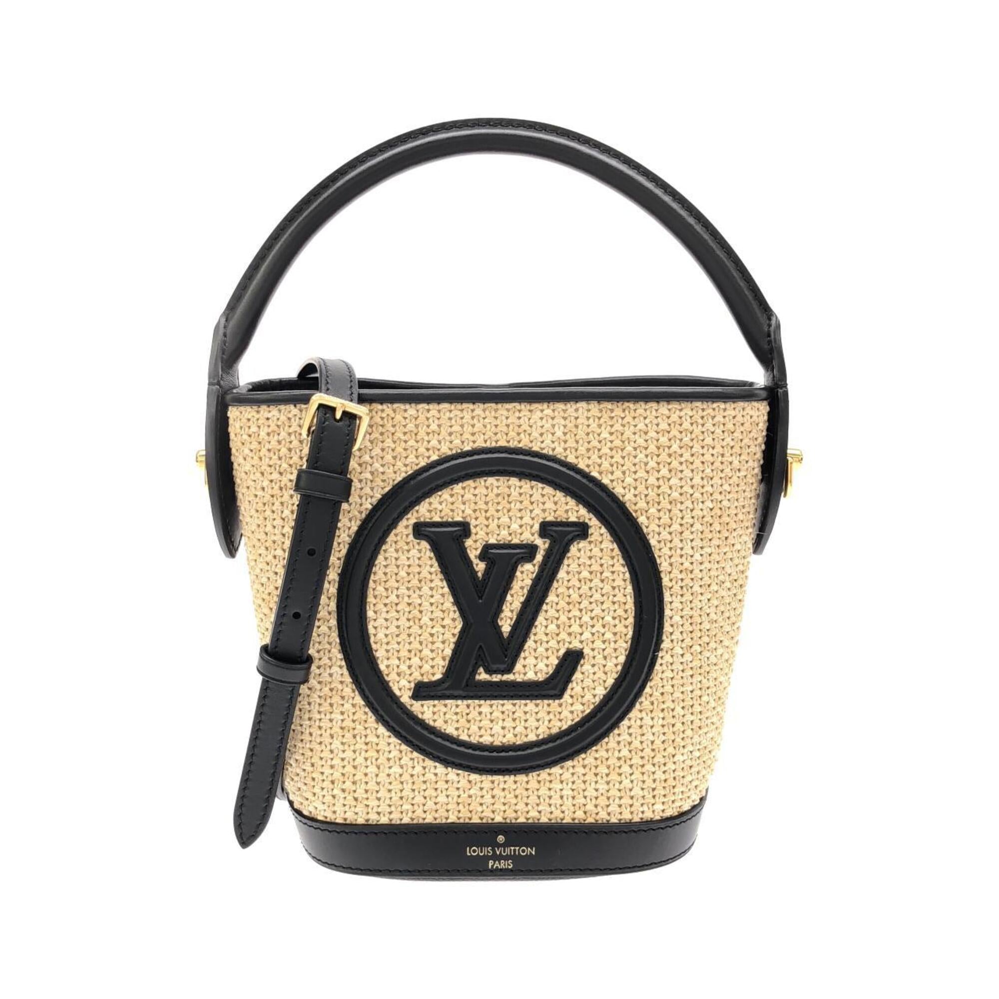 Louis Vuitton Black Raffia Handbag (Pre-Owned)