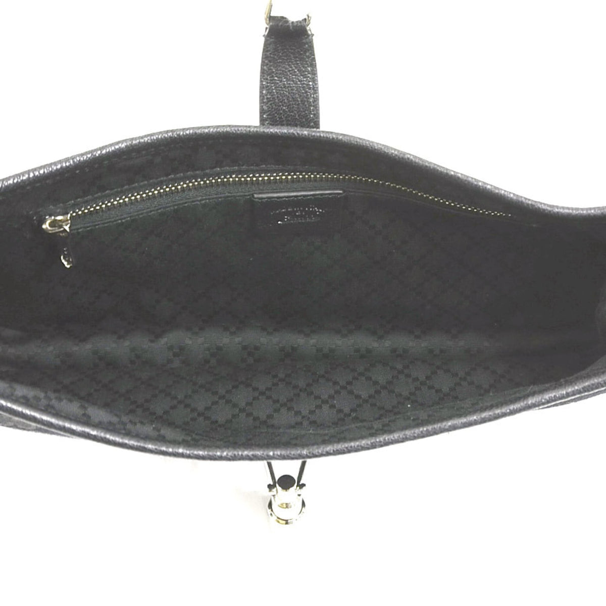 Gucci Black Gg Canvas Leather Handbag (Pre-Owned)