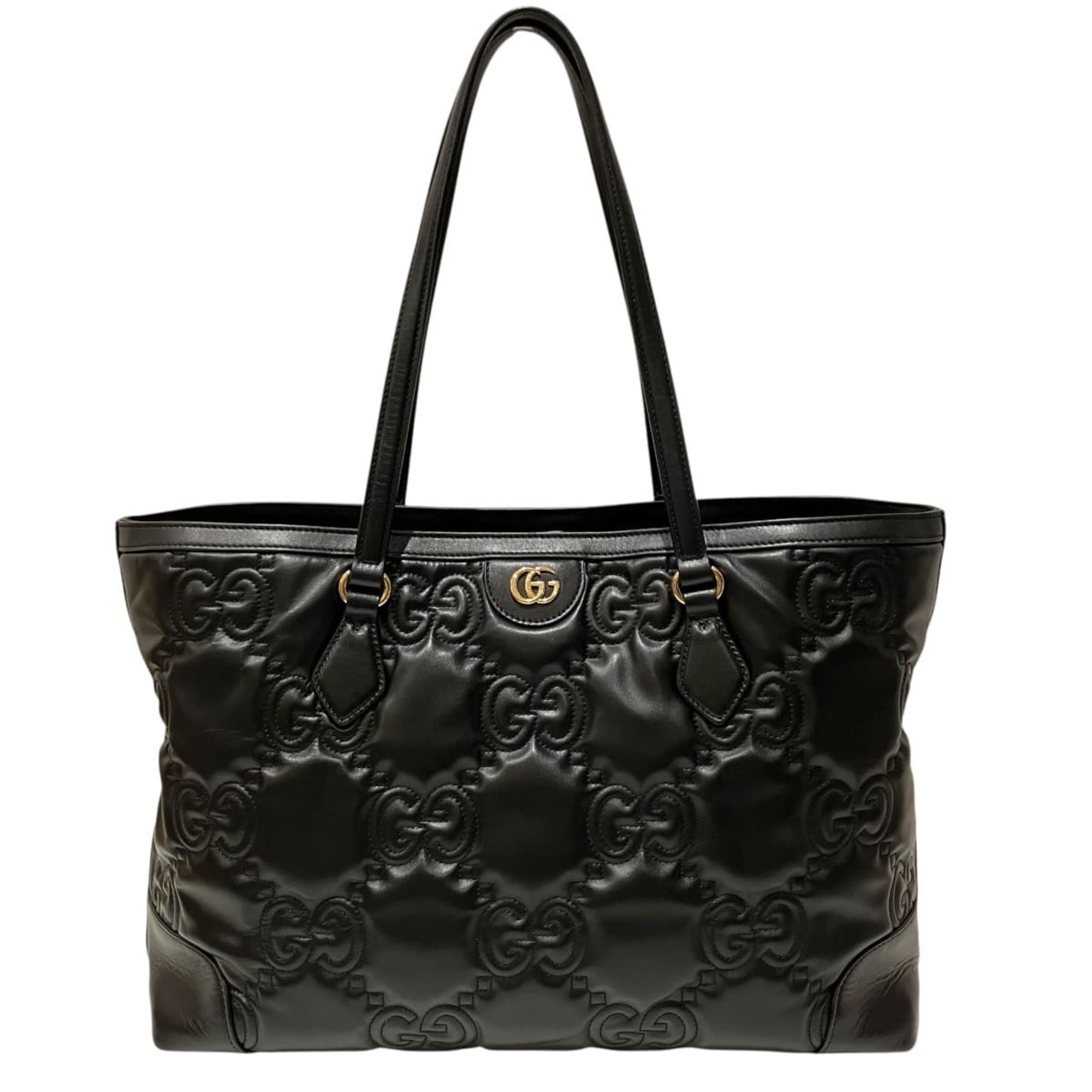 Gucci Black Leather Tote Bag (Pre-Owned)