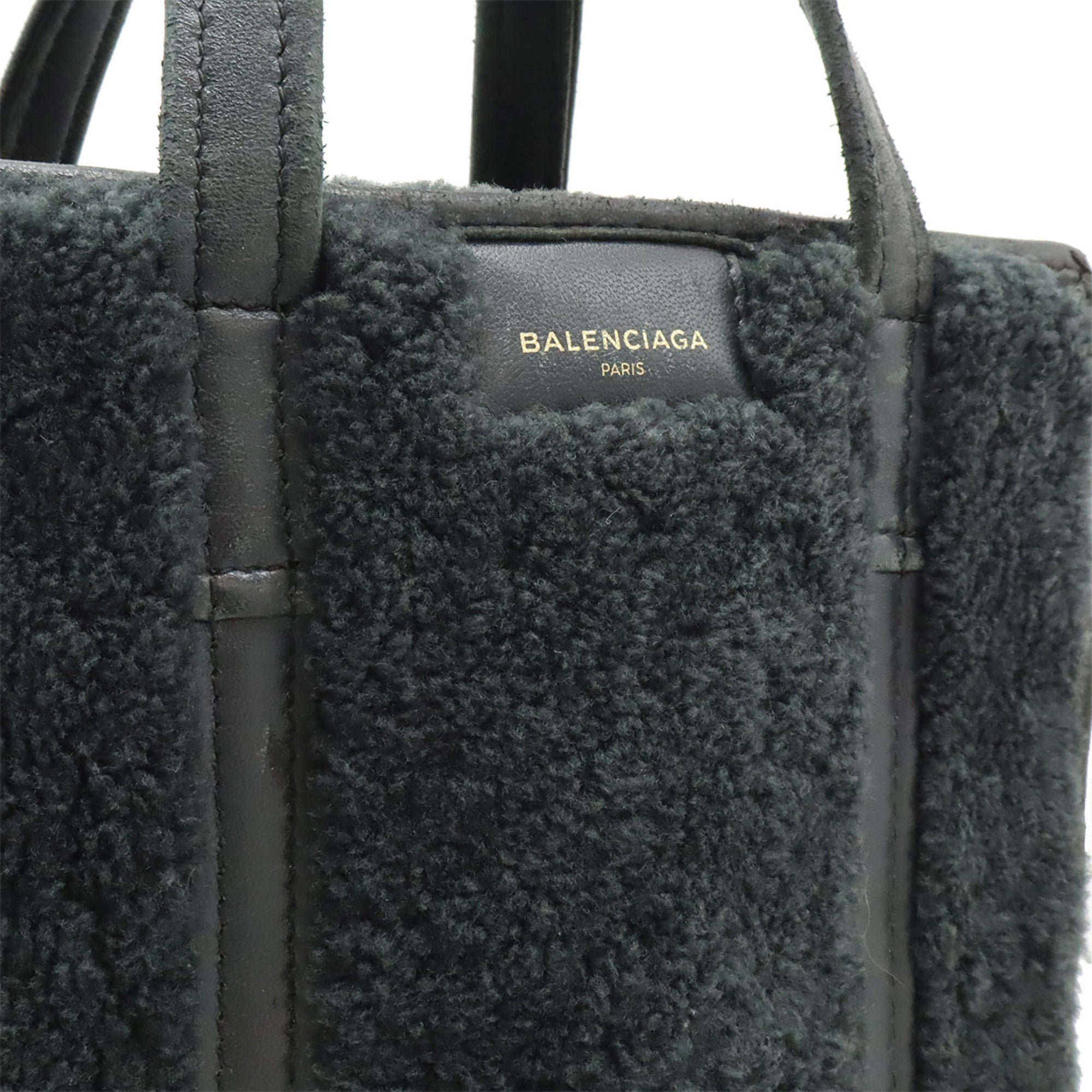 Balenciaga Black Leather Handbag Shoulder Bag (Pre-Owned)