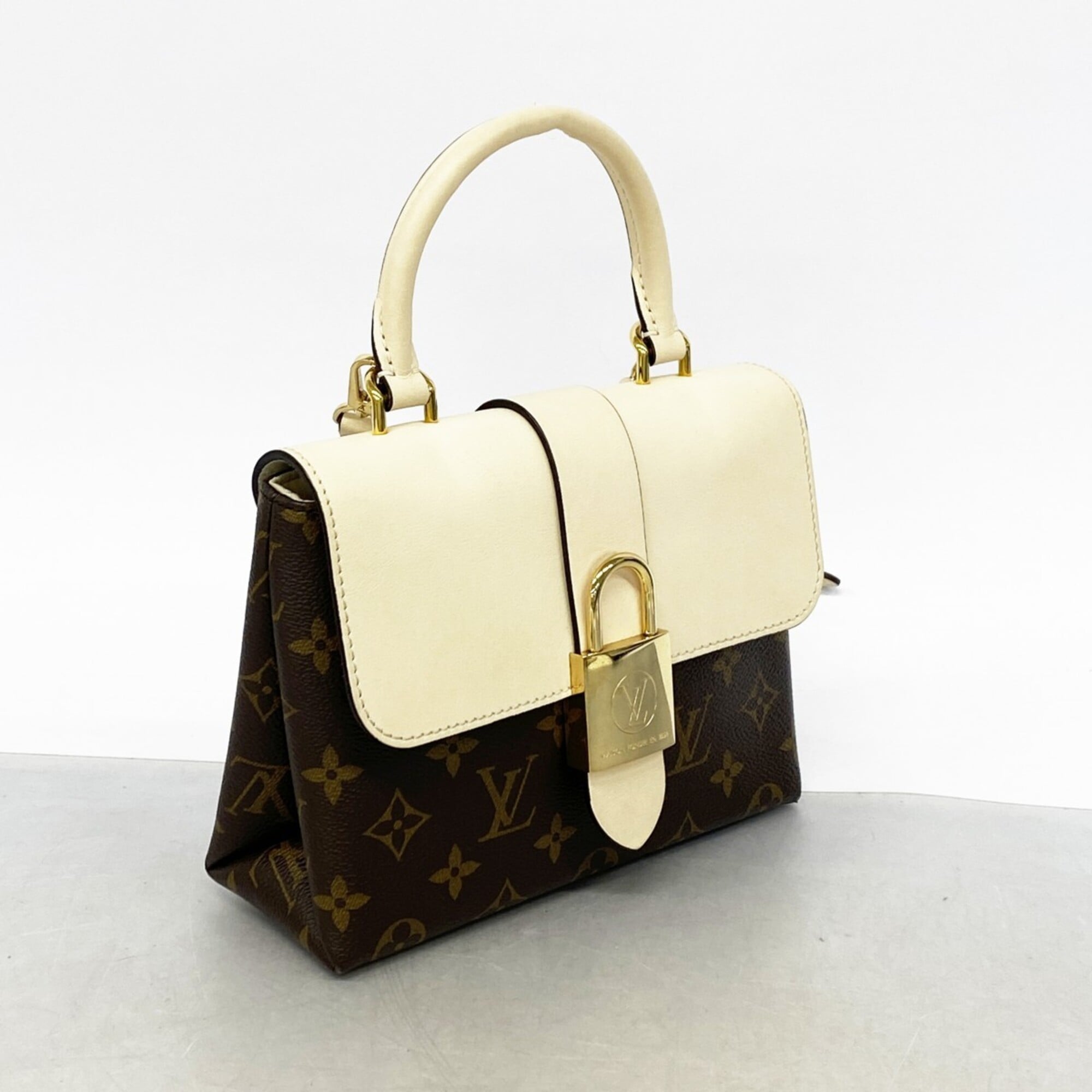 Louis Vuitton Brown Cream Handbag (Pre-Owned)