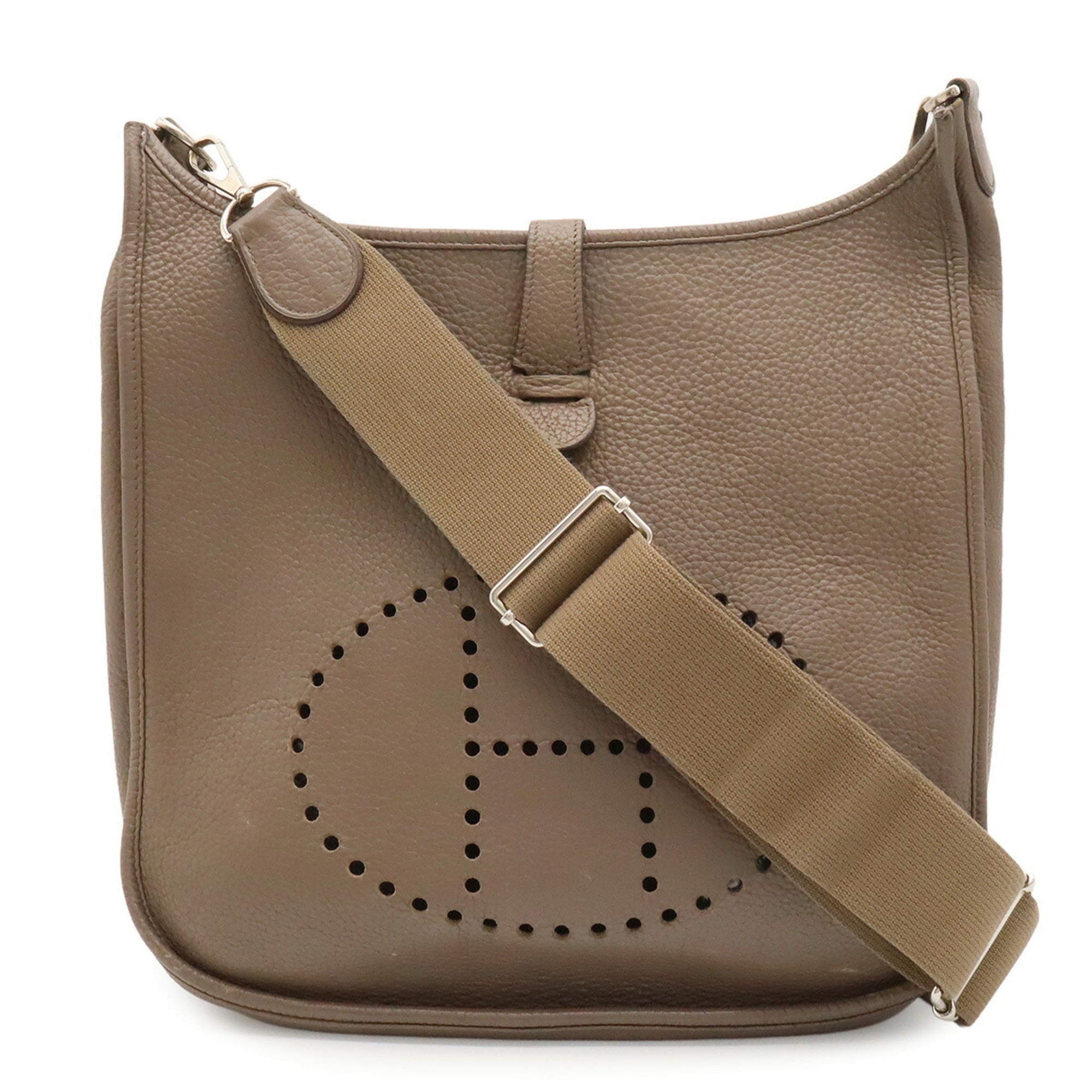 Hermes Etoupe Gray Grayish Leather Shoulder Bag (Pre-Owned)