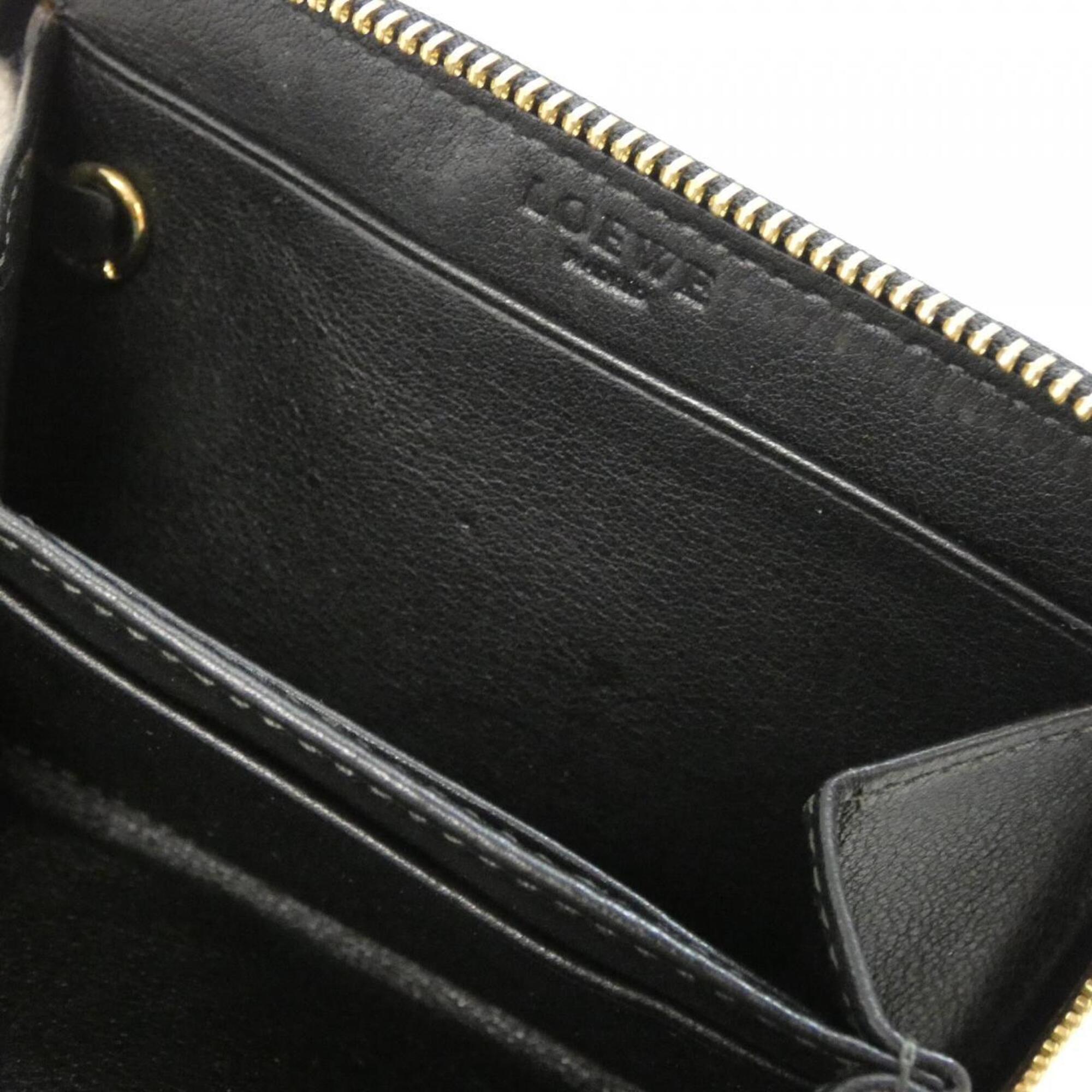 Loewe Black Coated Canvas Coin Purse/Coin Case (Pre-Owned)