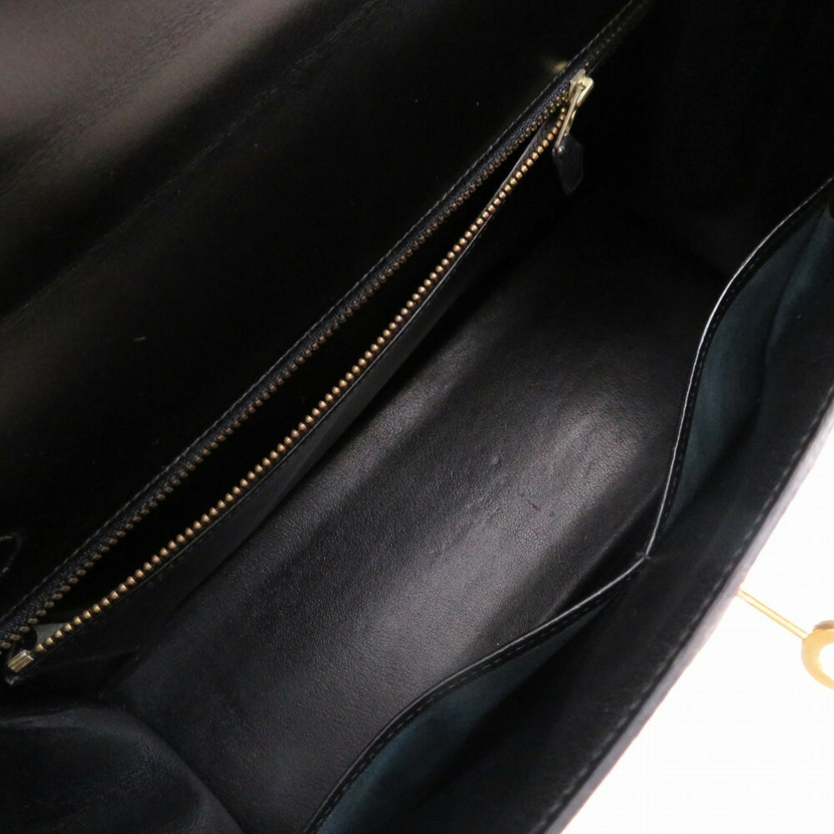 Hermes Black Box Calf Leather Handbag (Pre-Owned)