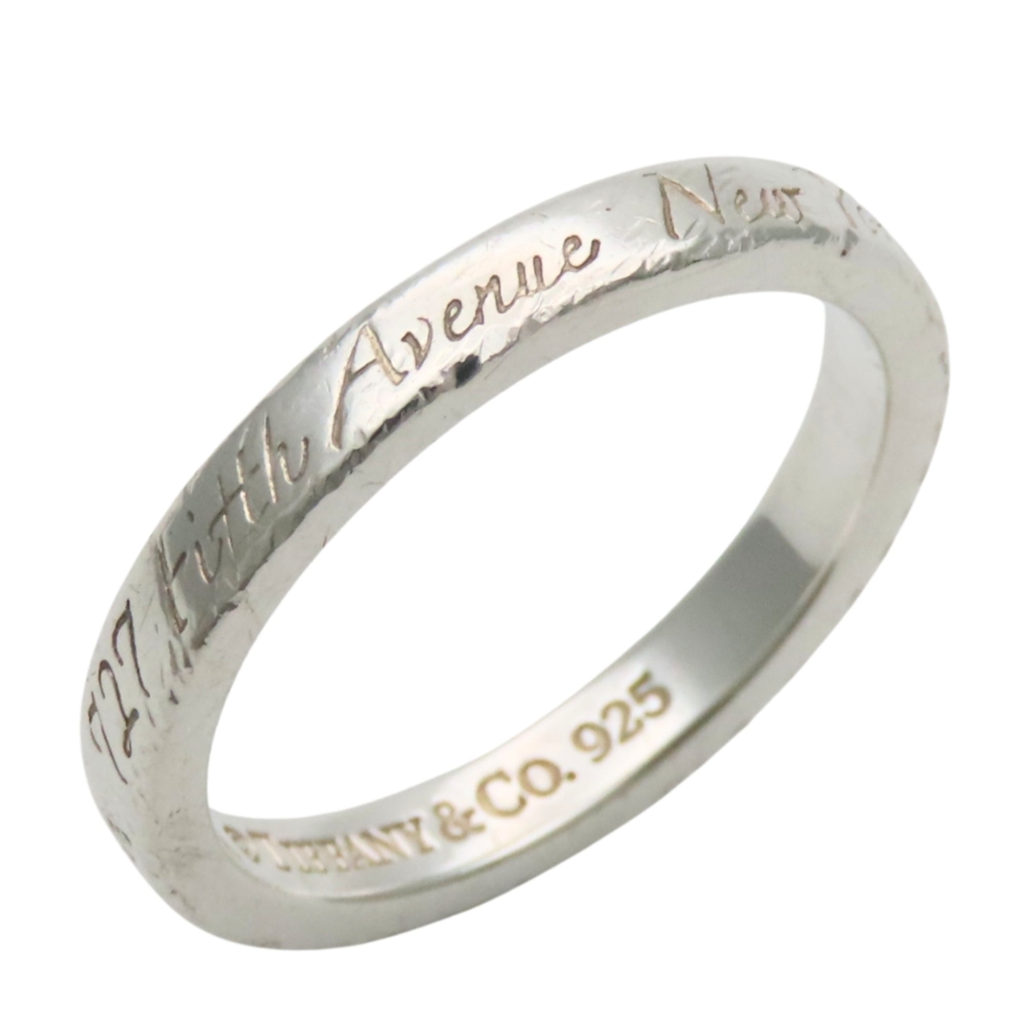 Tiffany Silver Silver 925 Band Ring (Pre-Owned)