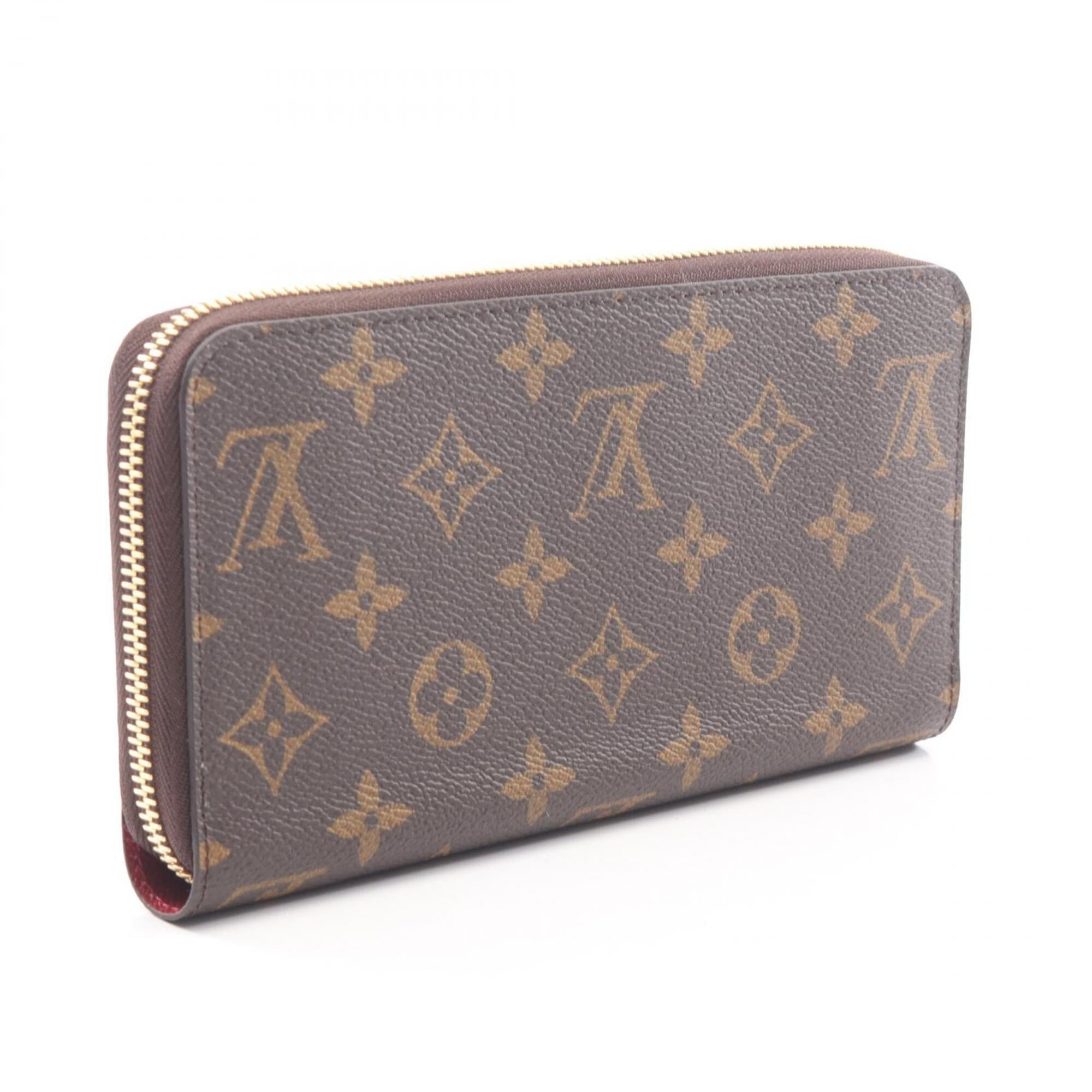 Louis Vuitton Brown Fuchsia Pink Coated Canvas Pvc Long Wallet (Bi-Fold) (Pre-Owned)