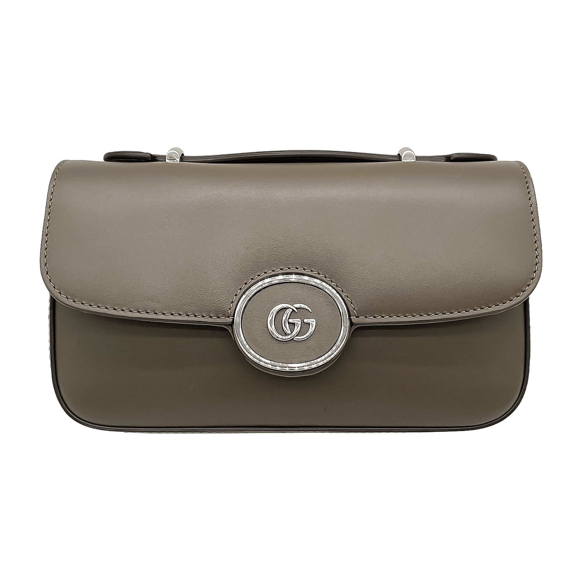 Gucci Brown Leather Shoulder Bag (Pre-Owned)