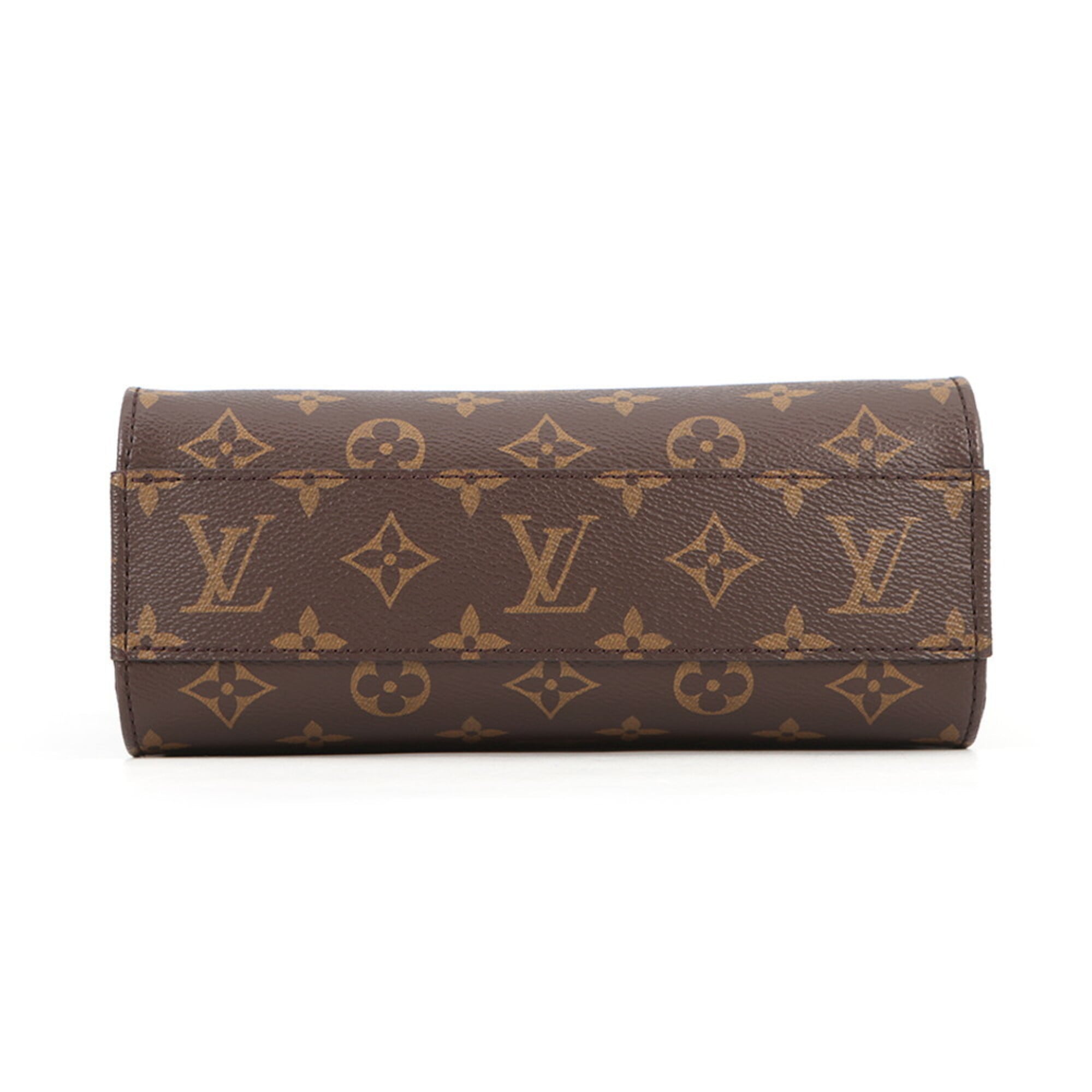 Louis Vuitton Brown Red Color Monogram Canvas Handbag Shoulder Bag (Pre-Owned)