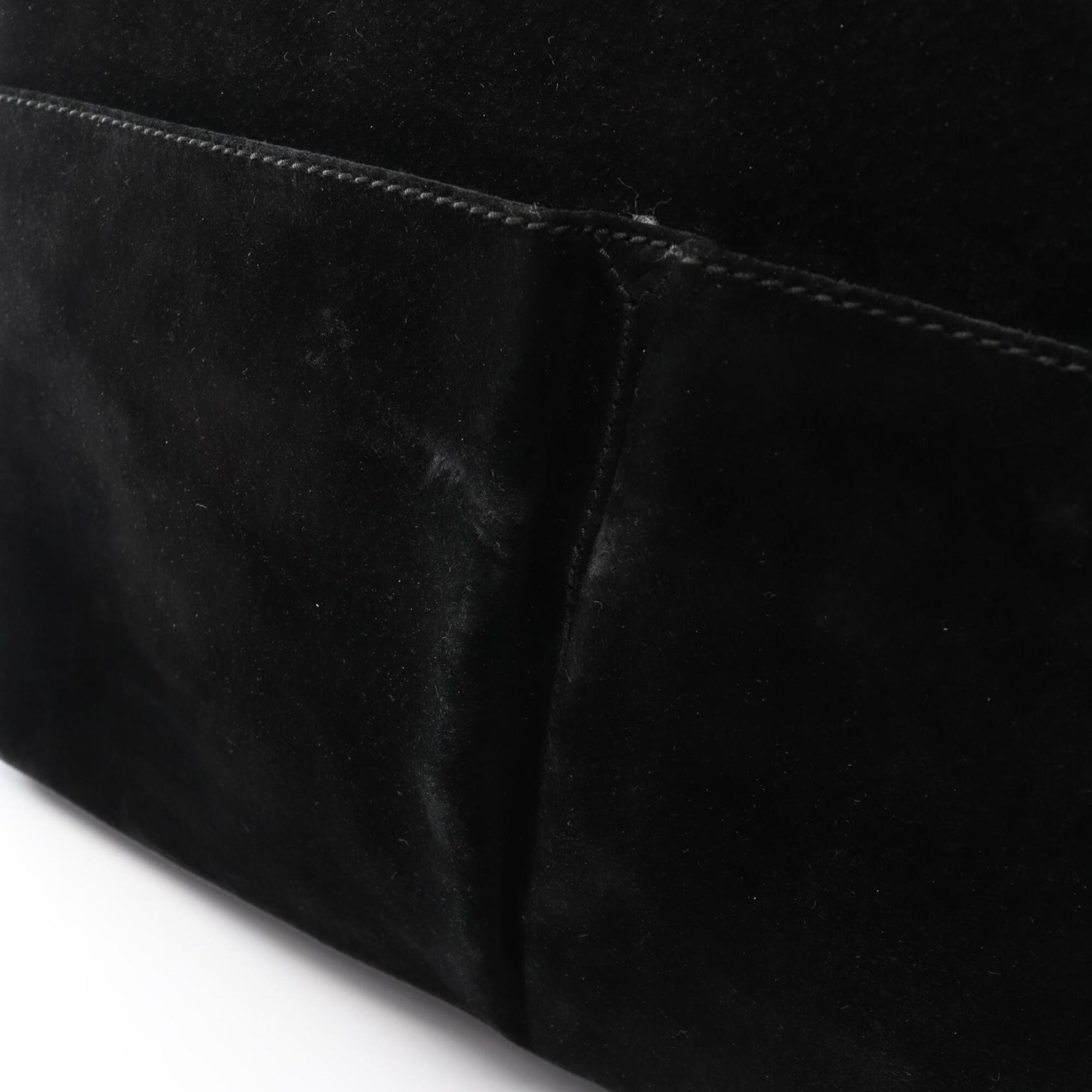 Gucci Black Leather Suede Handbag (Pre-Owned)