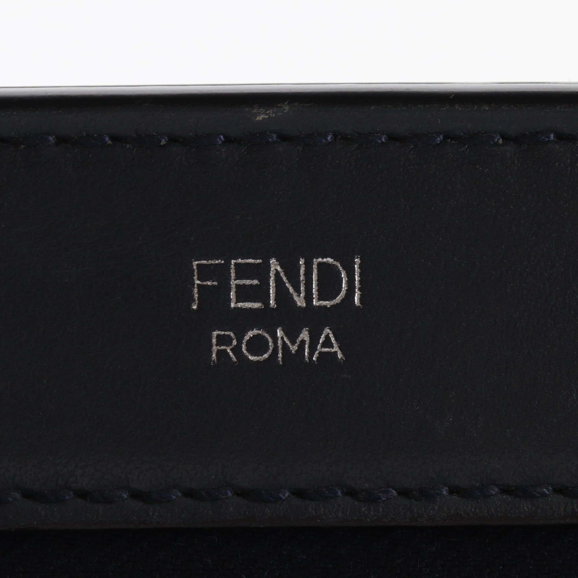 Fendi Navy Leather Handbag (Pre-Owned)