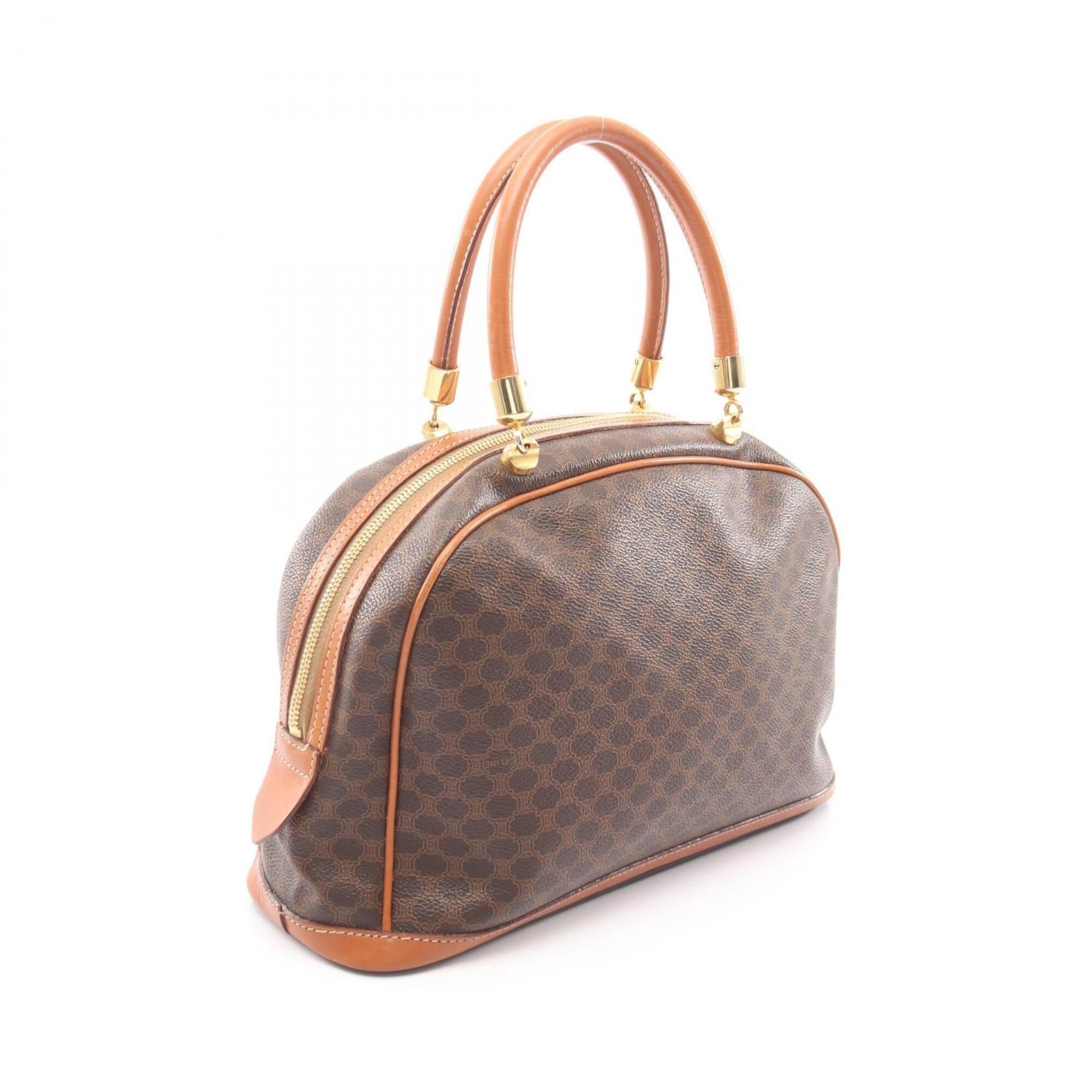 Celine Brown Coated Canvas Leather Handbag (Pre-Owned)