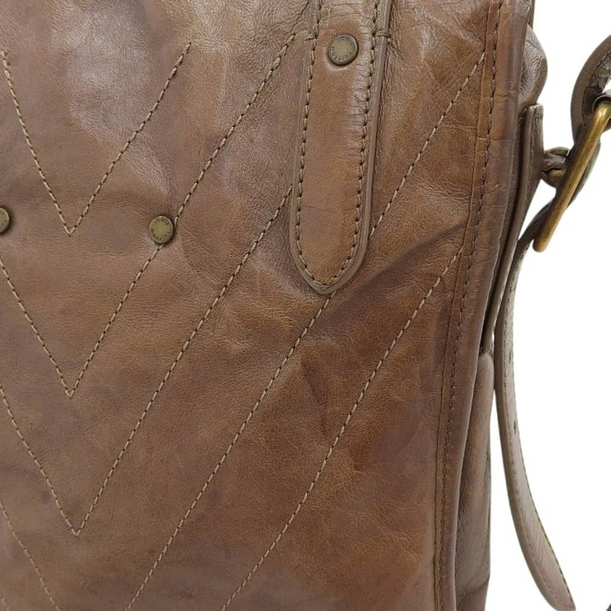 Louis Vuitton Brown Nylon Leather Shoulder Bag (Pre-Owned)