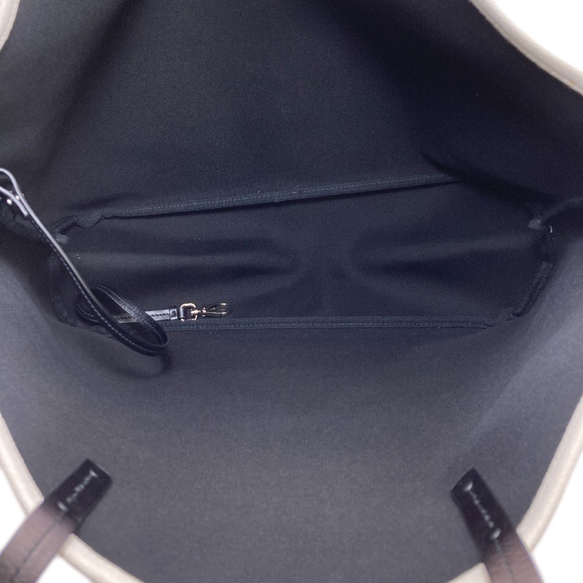 Prada Green Light Blue White Canvas Tote Bag (Pre-Owned)