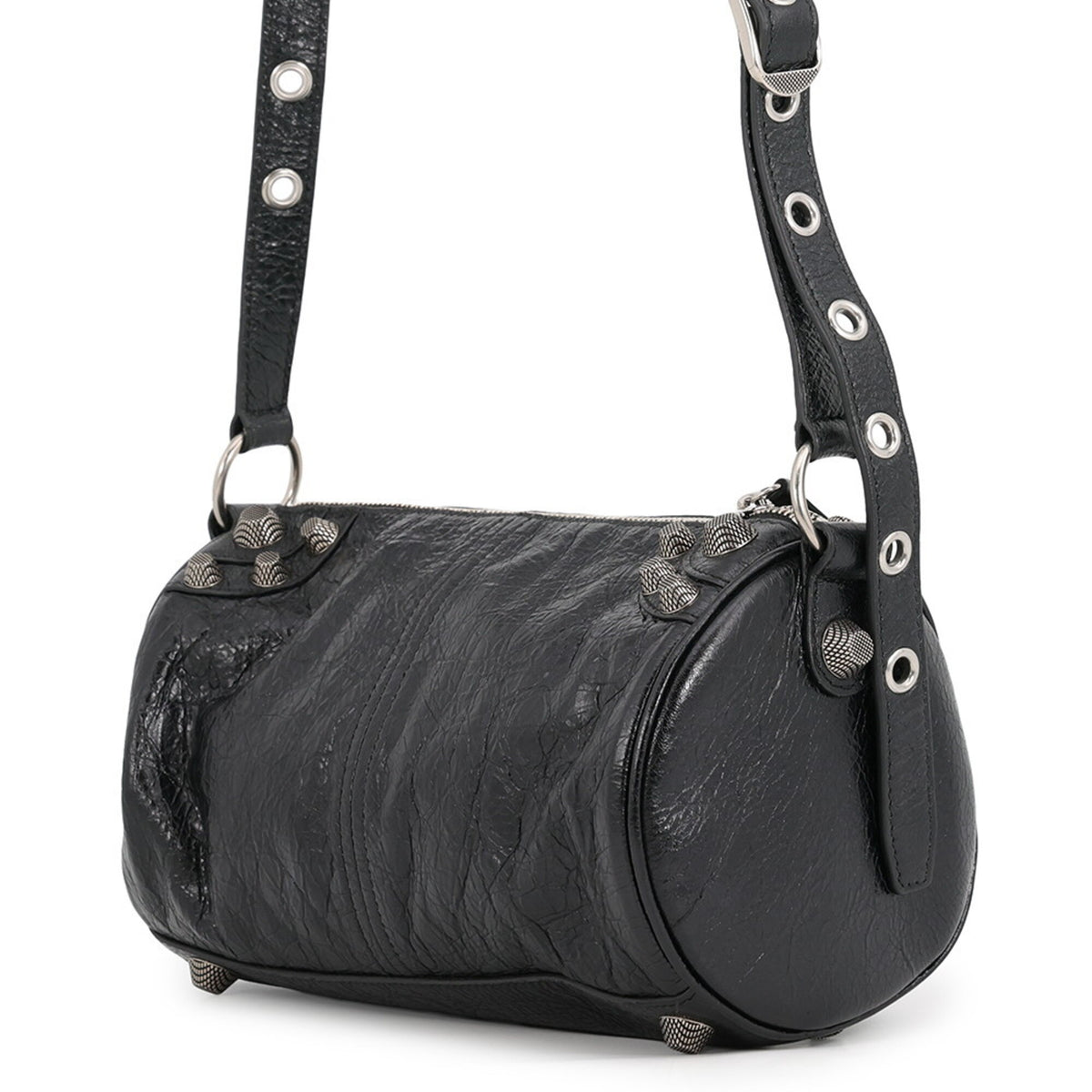 Balenciaga Black Leather Handbag Shoulder Bag (Pre-Owned)