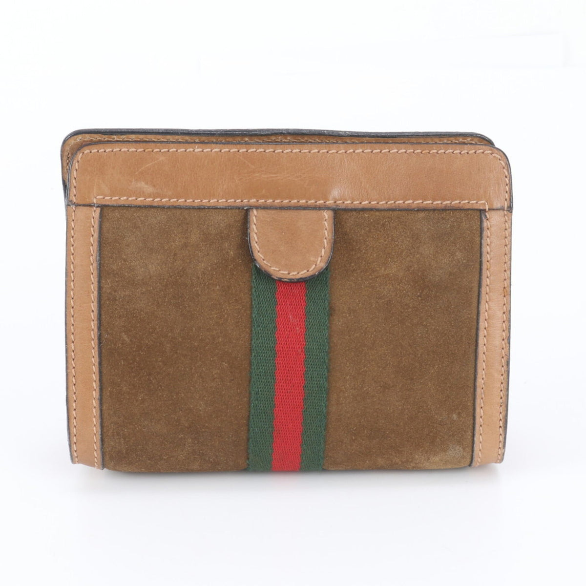 Gucci Brown Leather Clutch Bag Pouch (Pre-Owned)
