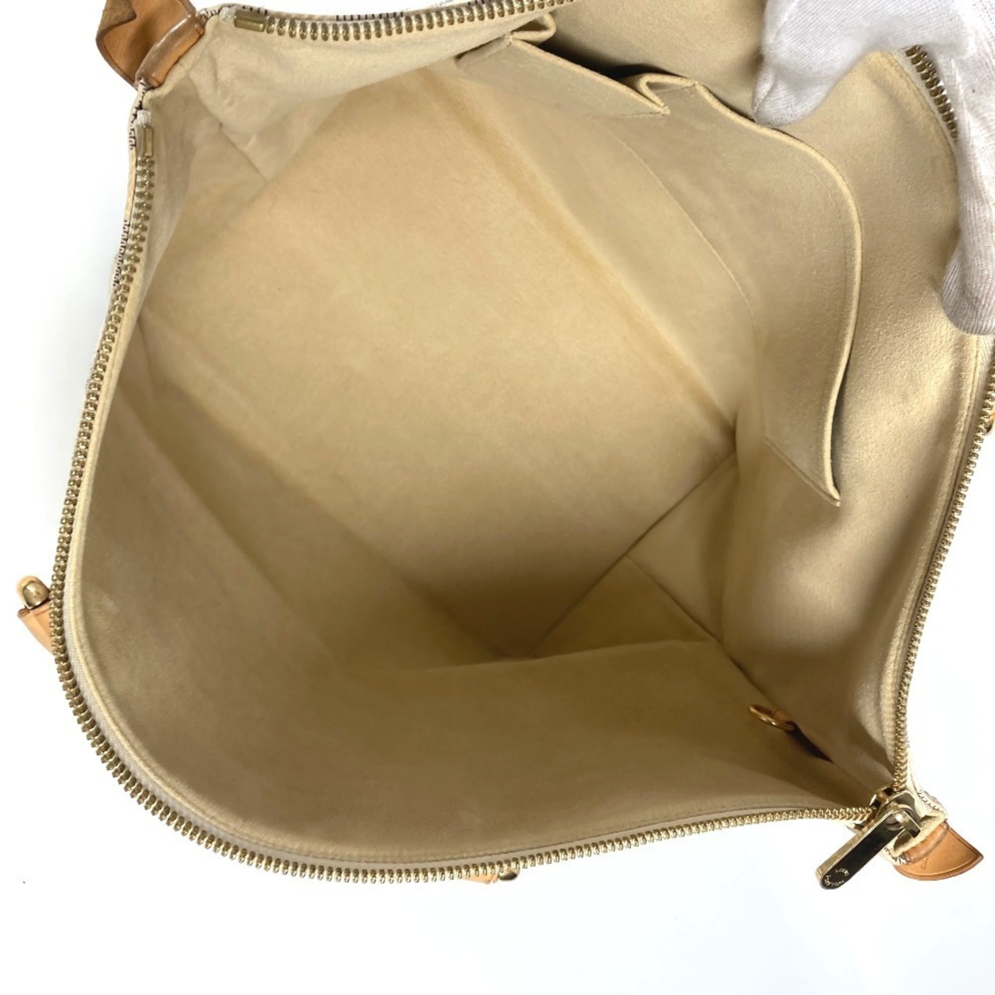 Louis Vuitton White Damier Azur Shoulder Bag Tote Bag (Pre-Owned)