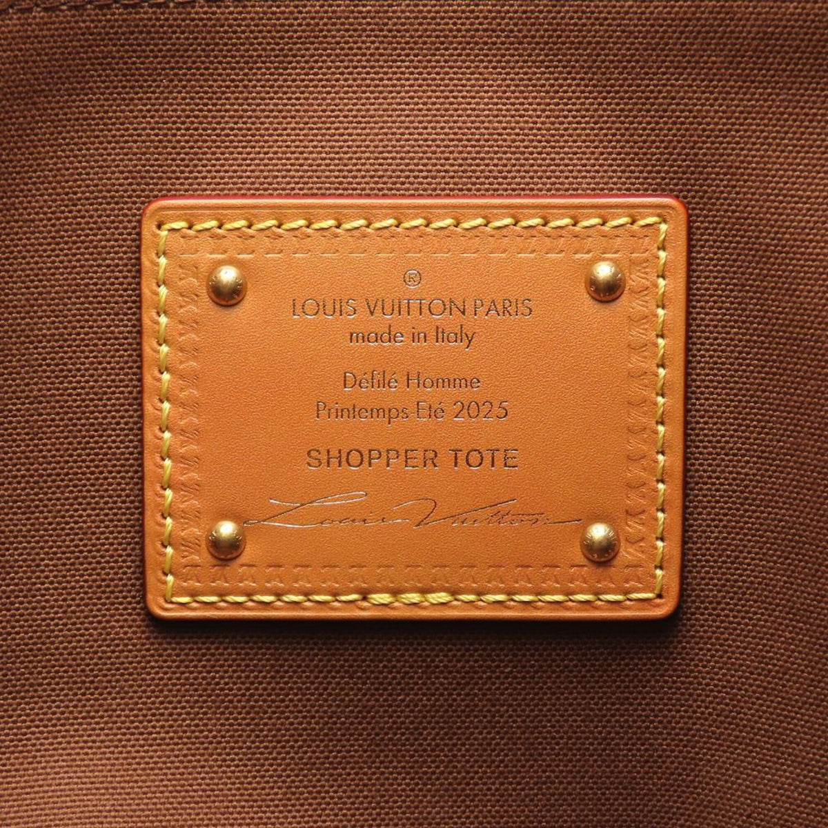 Louis Vuitton Monogram Brown Leather Tote Bag (Pre-Owned)