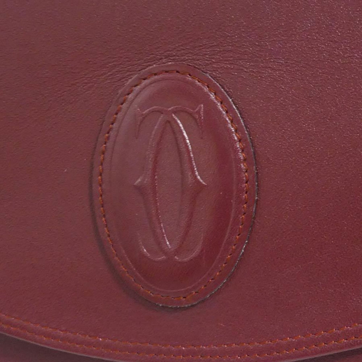 Cartier Burgundy Leather Clutch Bag (Pre-Owned)