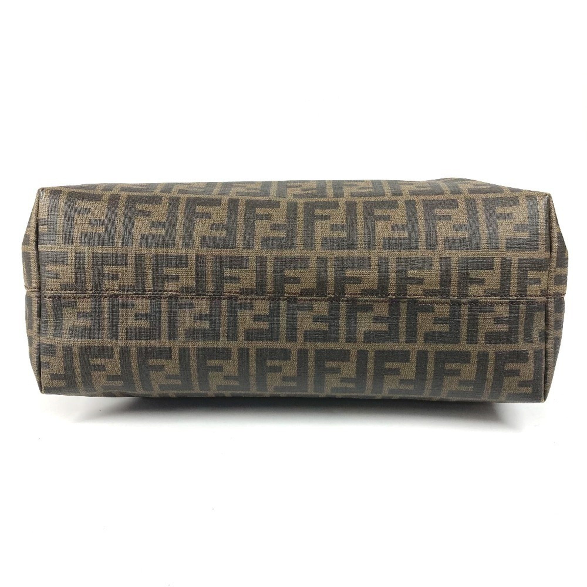 Fendi Zucca Brown Pvc Leather Shoulder Bag Tote Bag (Pre-Owned)