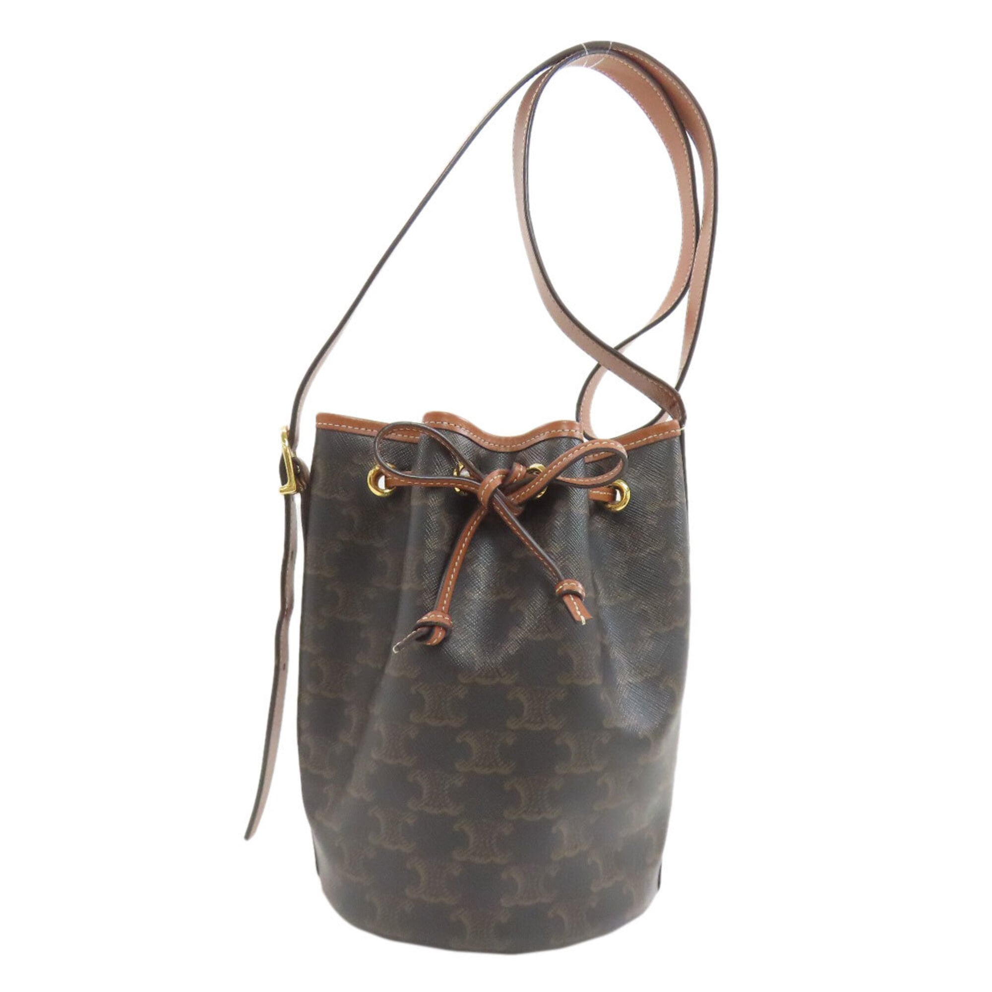 Celine Dark Brown Pvc Shoulder Bag (Pre-Owned)