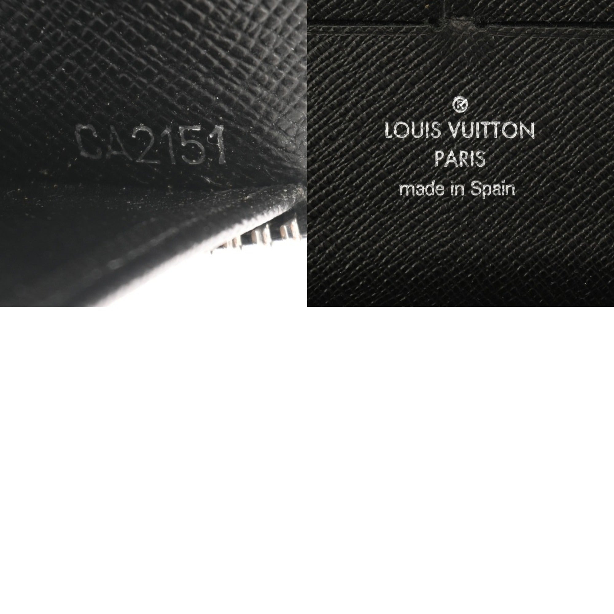 Louis Vuitton Black Gray Damier Graphite Long Wallet (Bi-Fold) (Pre-Owned)