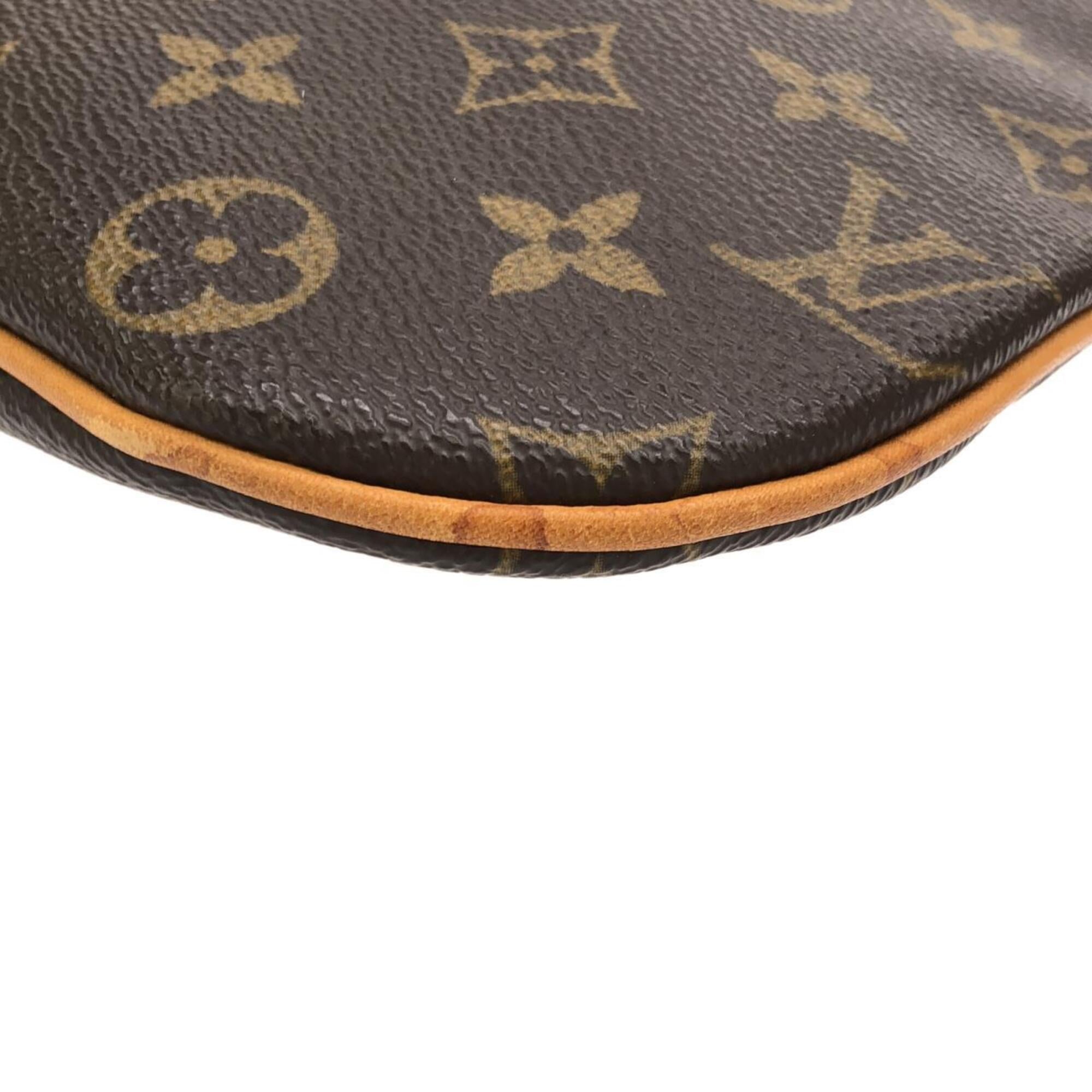 Louis Vuitton Marron Coated Canvas Pochette Shoulder Bag (Pre-Owned)