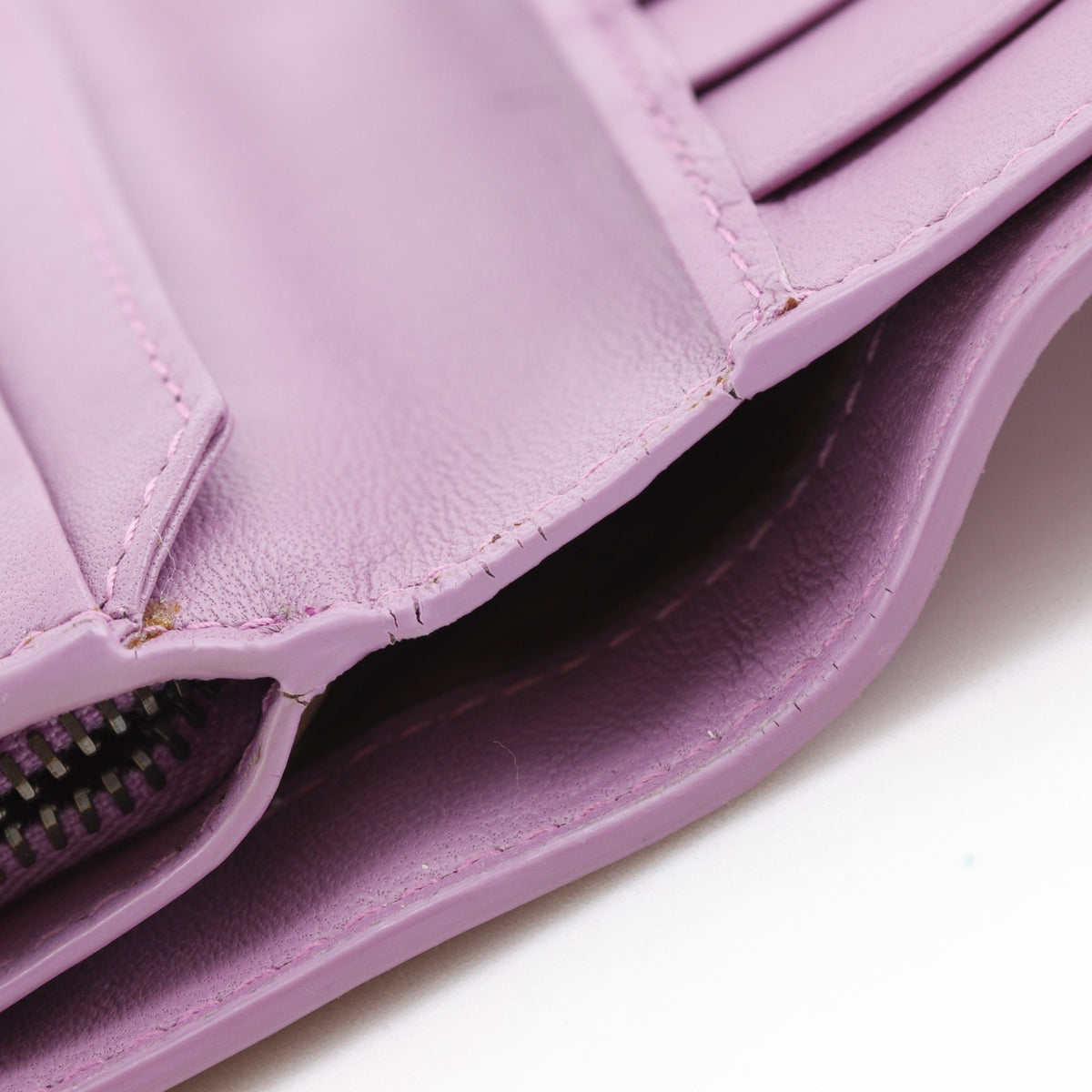Bottega Veneta Pink Leather Long Wallet (Bi-Fold) (Pre-Owned)