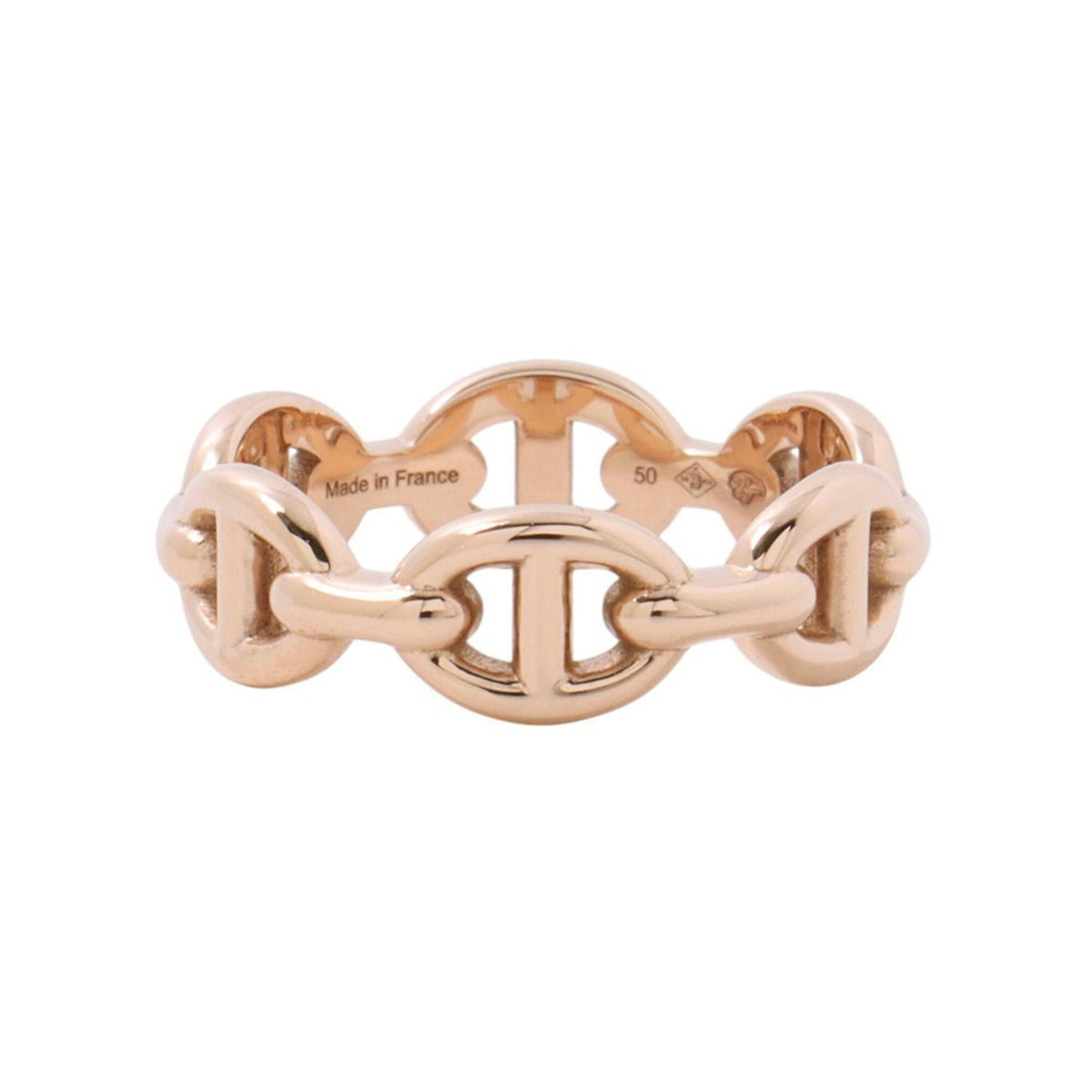 Hermes Pink Gold (18K) Band Ring (Pre-Owned)