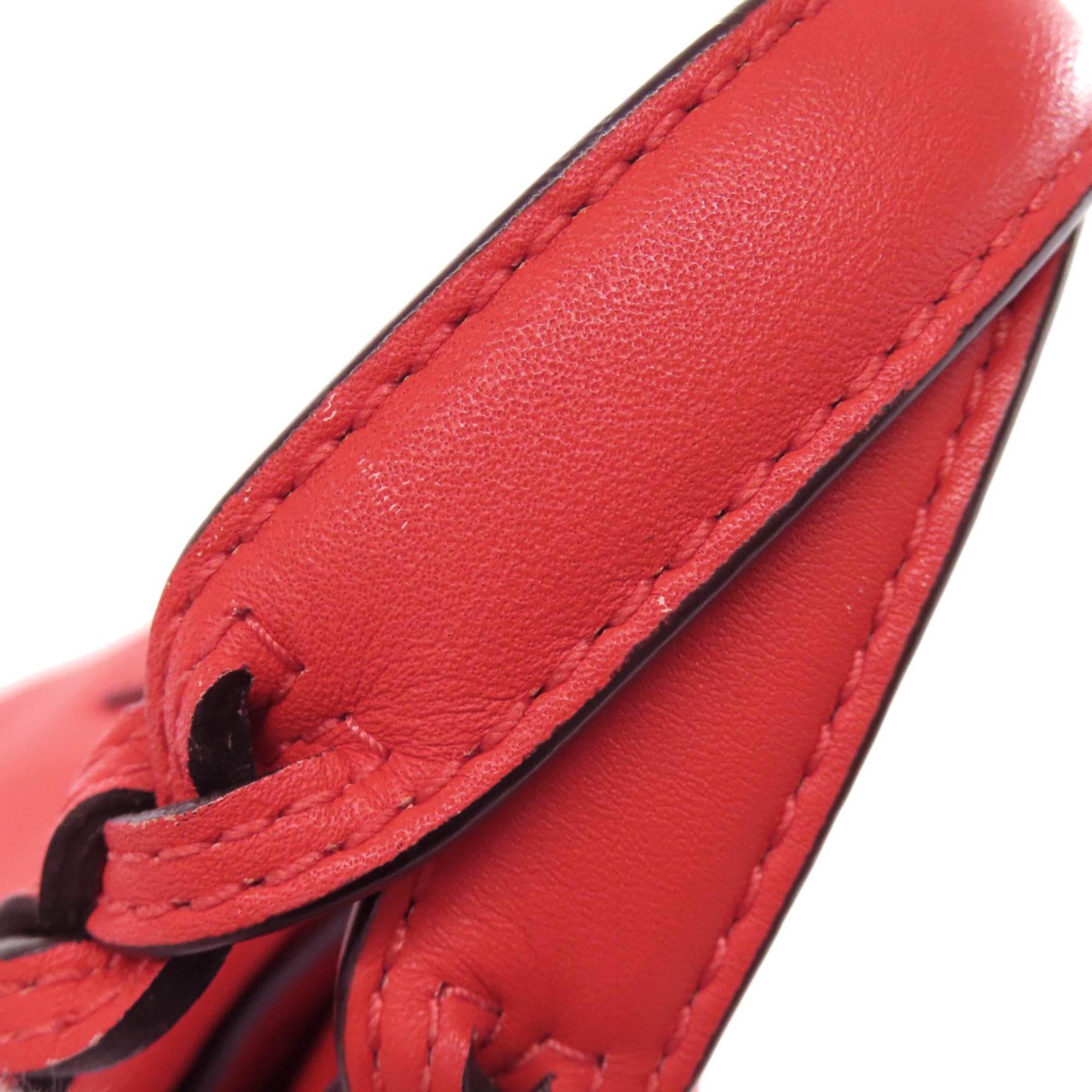 Tory Burch Red Color Leather Handbag (Pre-Owned)