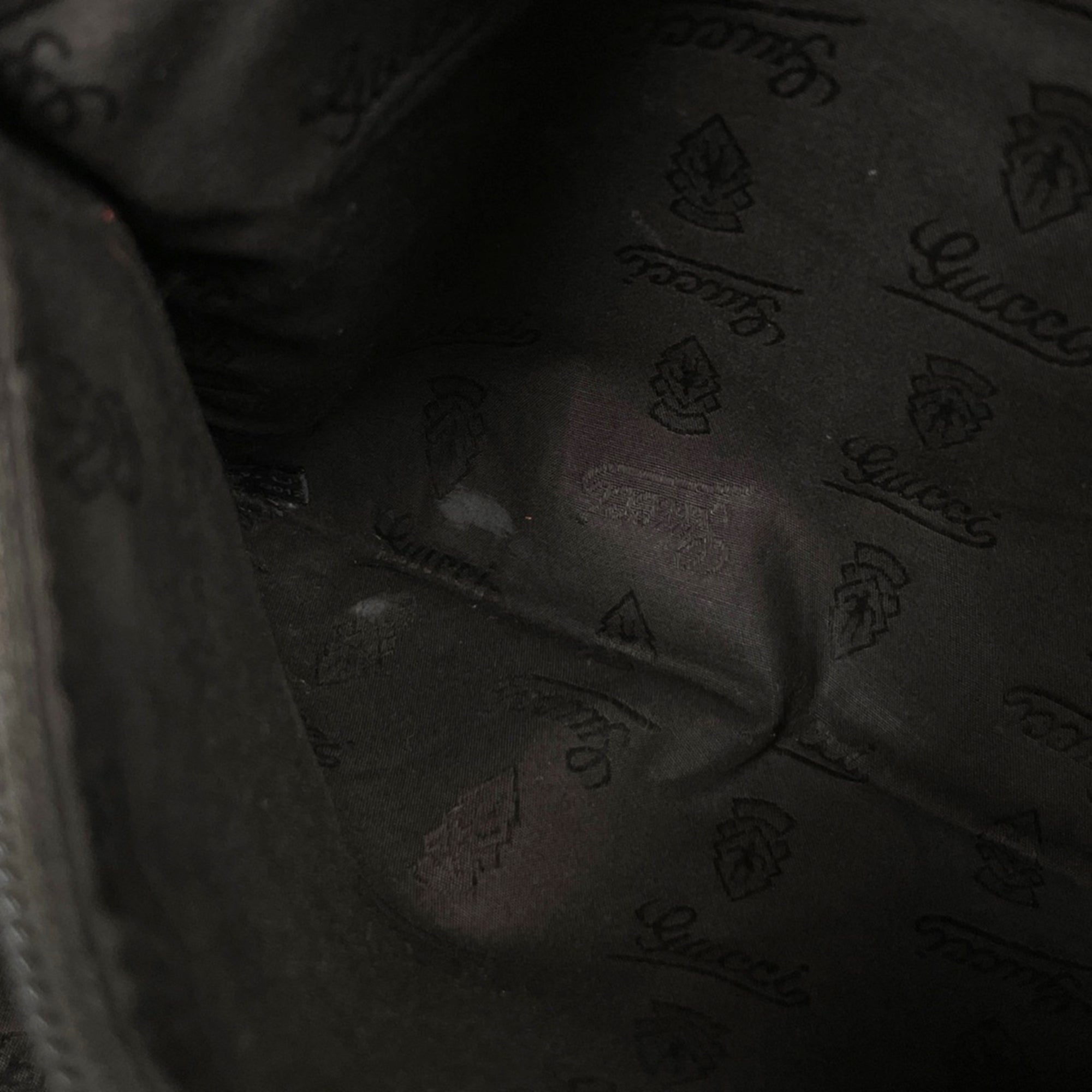 Gucci Gold Coated Canvas Leather Tote Bag (Pre-Owned)