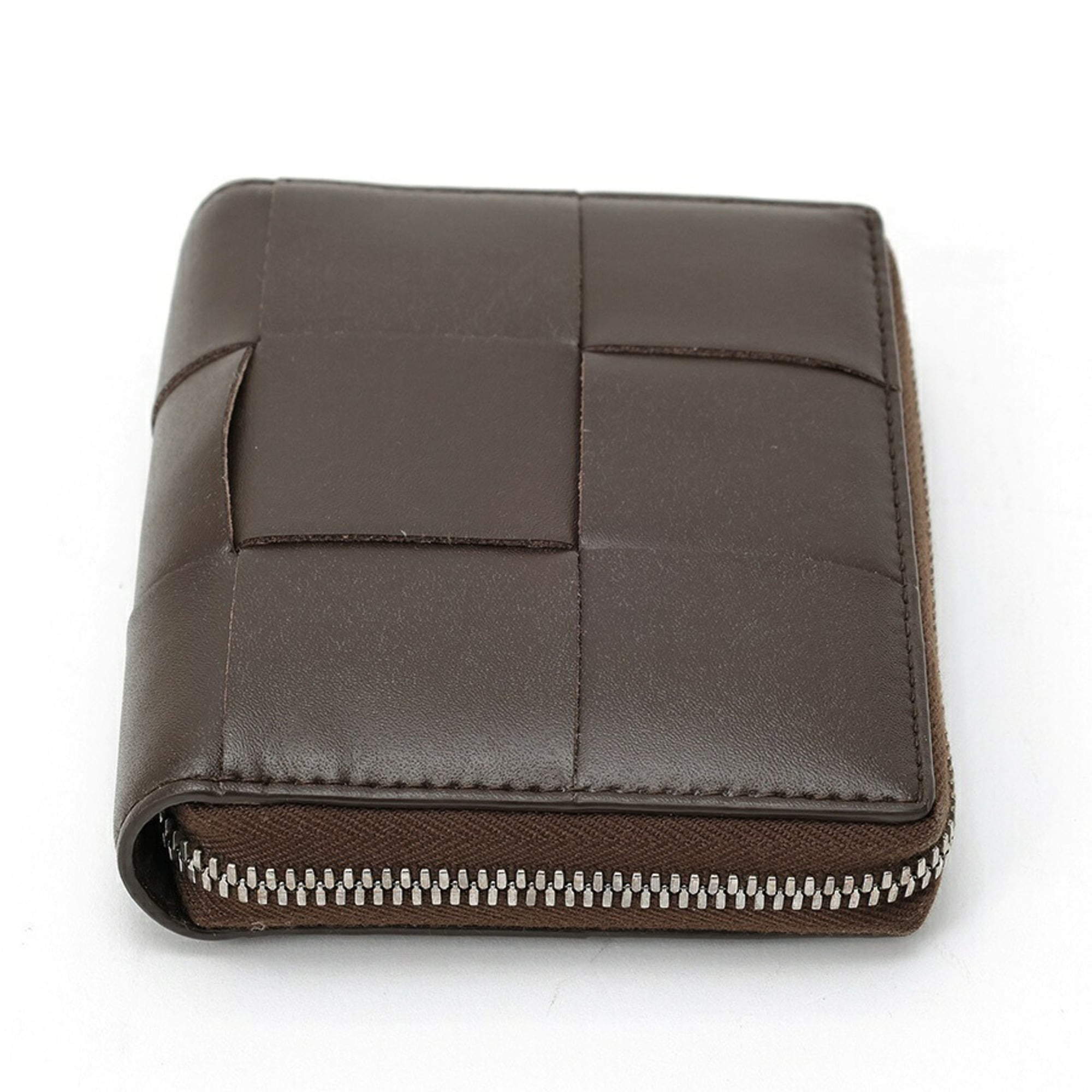 Bottega Veneta Dark Brown Intrecciato Leather Wallet (Bi-Fold) (Pre-Owned)