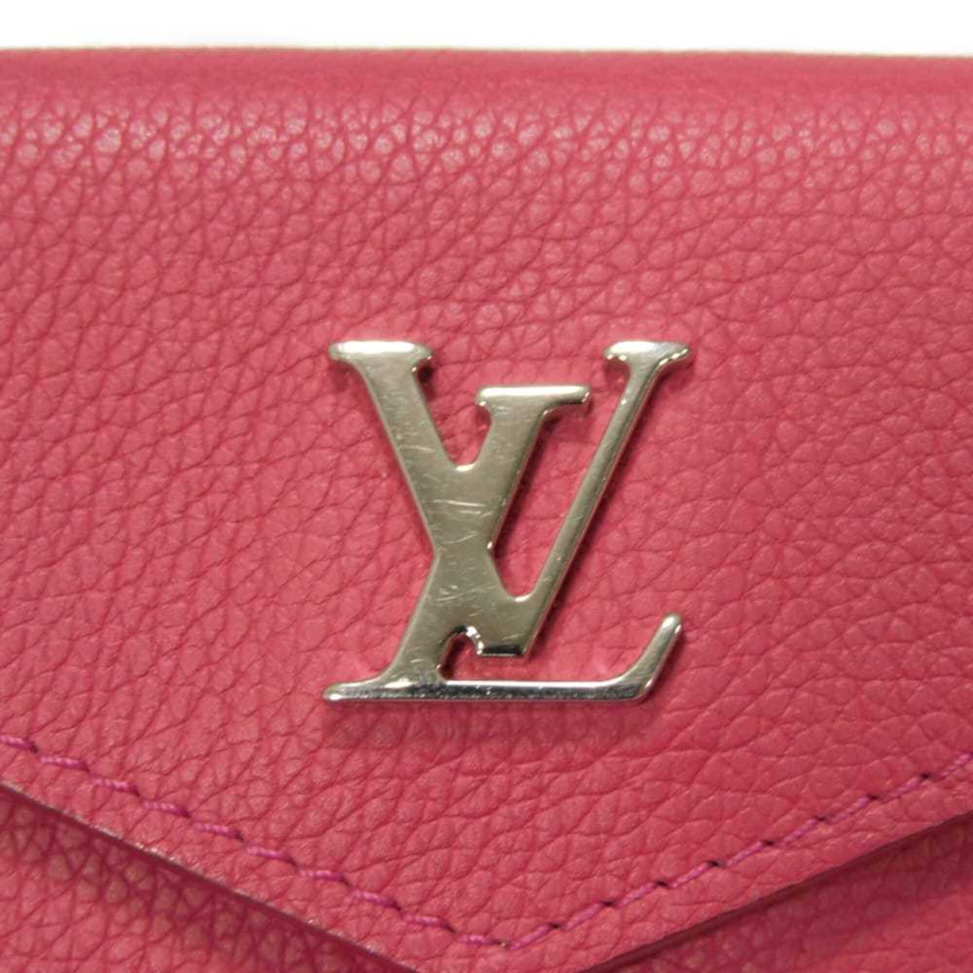Louis Vuitton Pink Leather Wallet (Tri-Fold) (Pre-Owned)