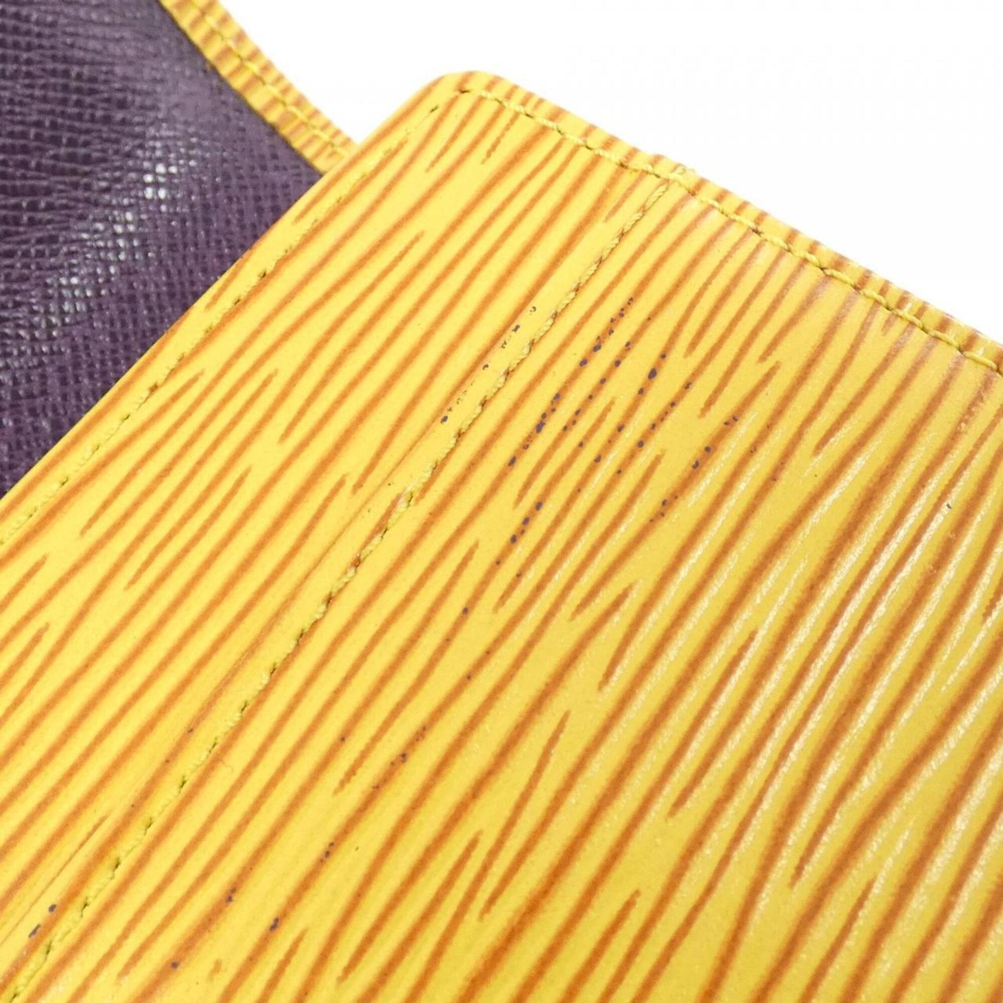 Louis Vuitton Yellow Leather Long Wallet (Bi-Fold) (Pre-Owned)