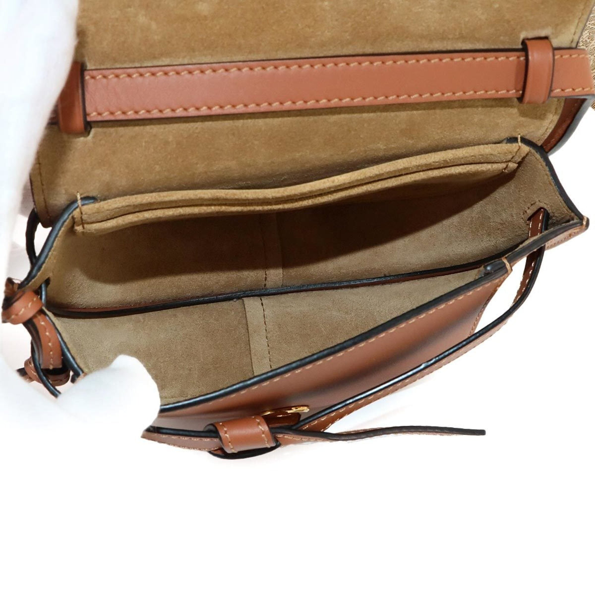 Loewe Brown Leather Handbag Shoulder Bag (Pre-Owned)