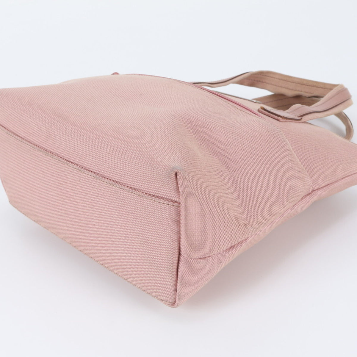 Gucci Pink Leather Canvas Handbag Tote Bag (Pre-Owned)