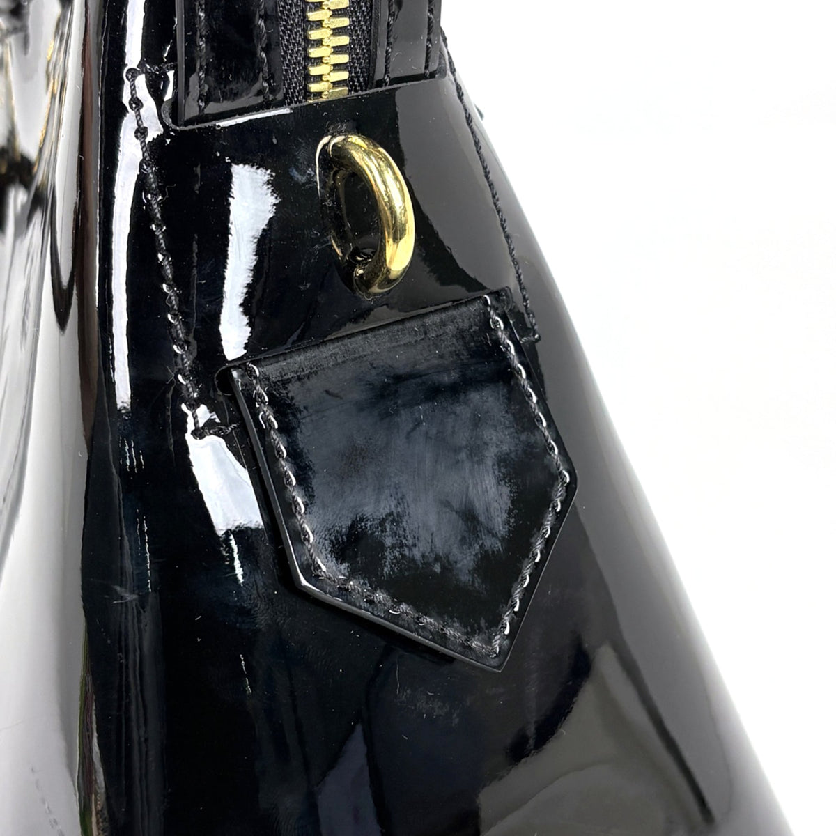 Louis Vuitton Vernis Black Vernis Patent Leather Handbag (Pre-Owned)