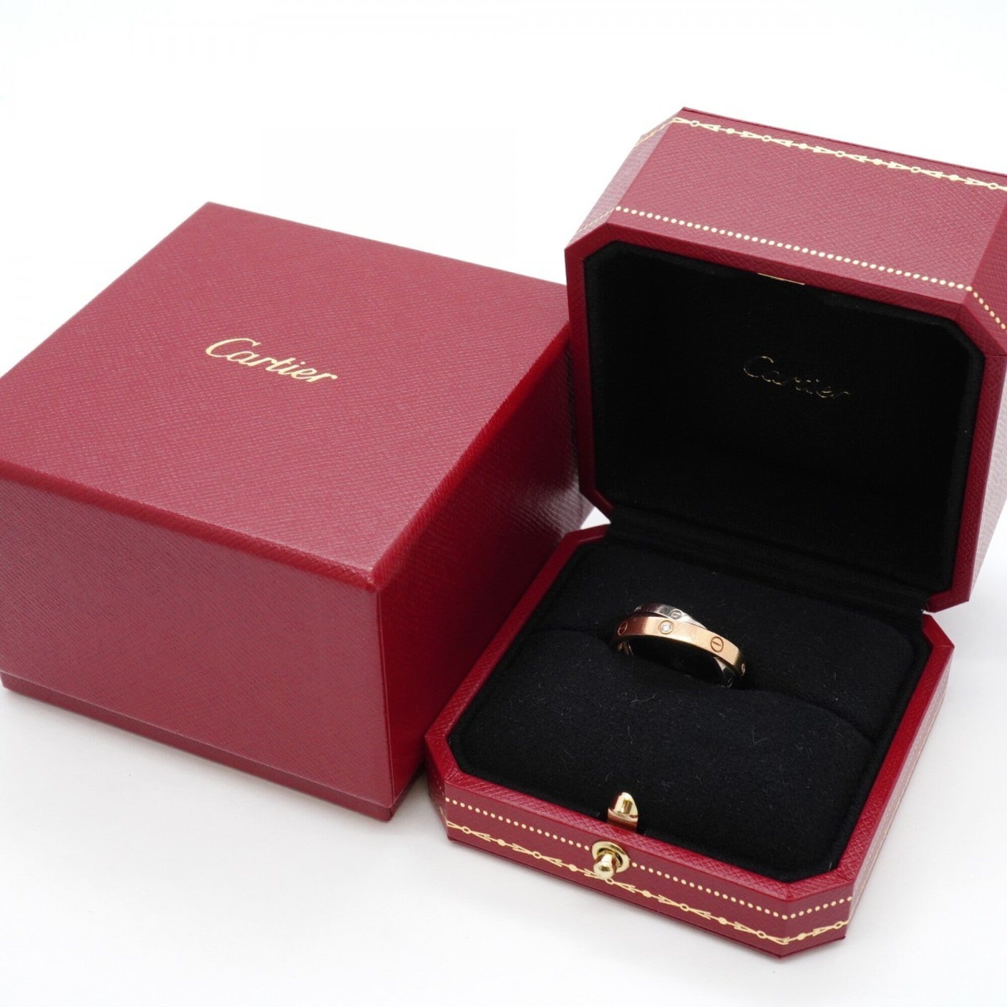 Cartier Pink Gold (18K) White Gold (18K) Band Ring (Pre-Owned)