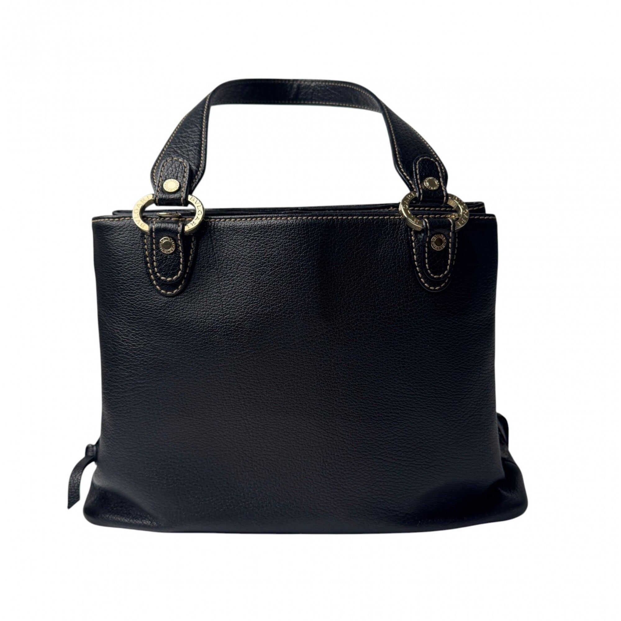 Bvlgari Black Leather Handbag (Pre-Owned)